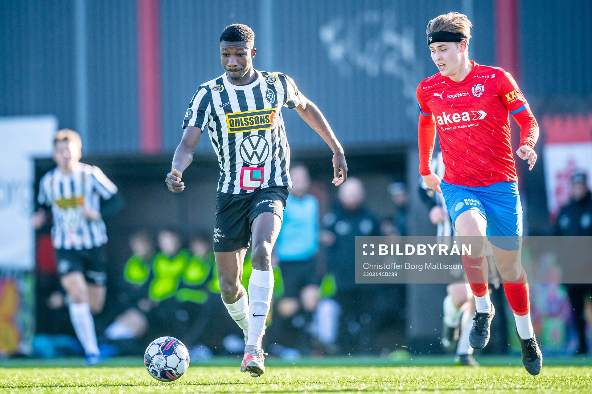 Landskronas Ousmane Diawara och Helsingborgs Daniel Bergman