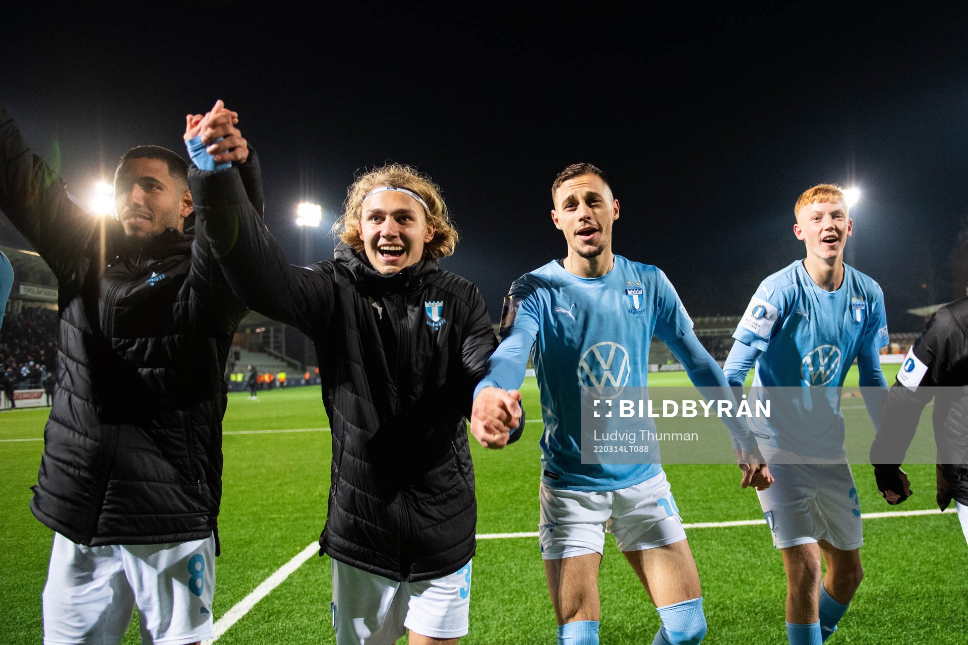 Malmö FFs Sergio Pena, Sebastian Nanasi, Veljko