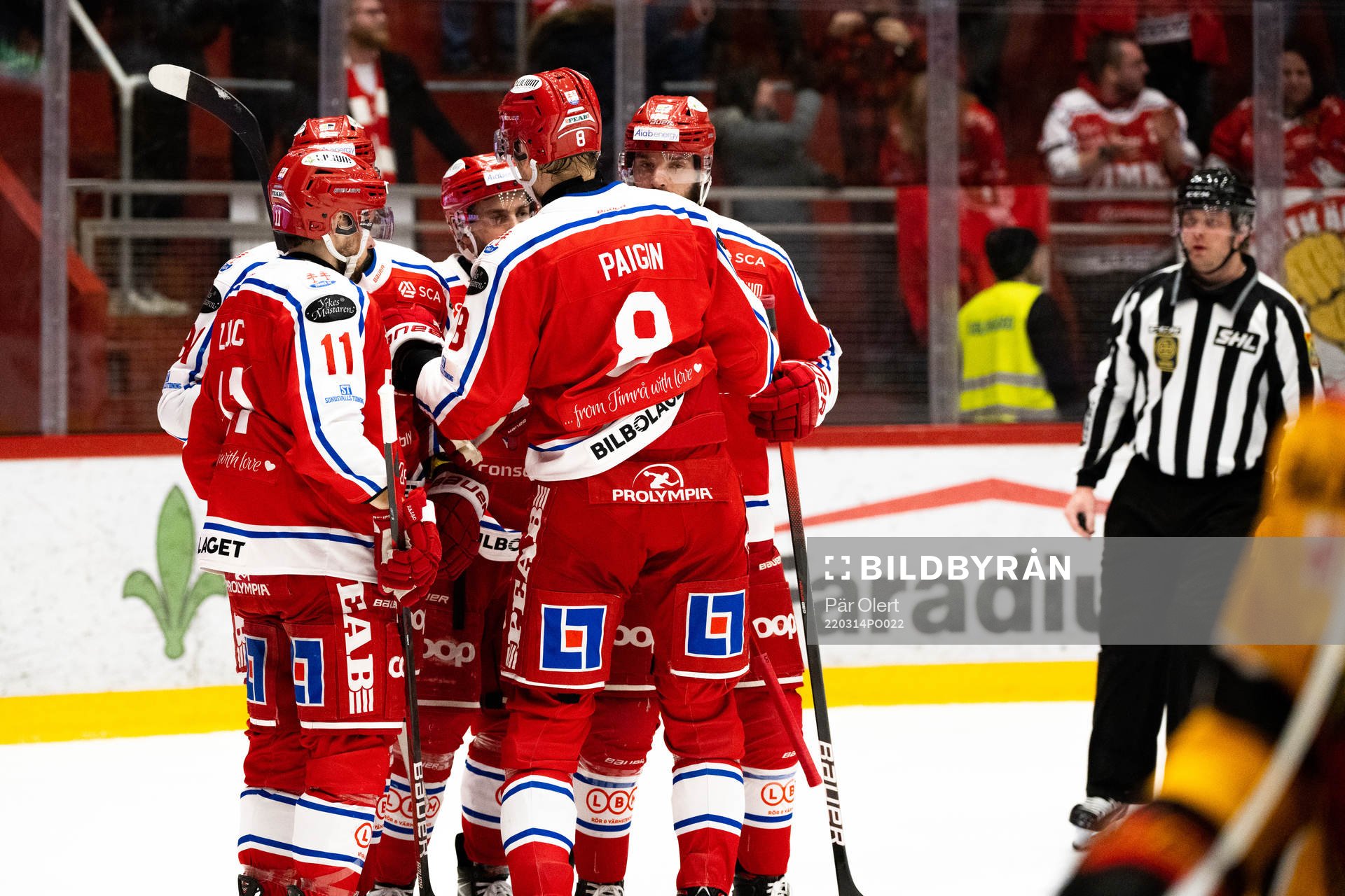 Timrå och Viktor Lodin jublar