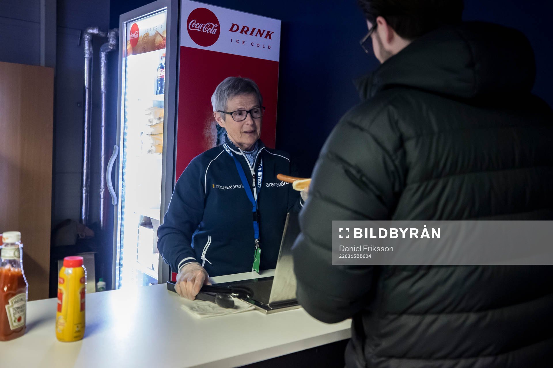 Annika Lyck på Press fiket i Tegera Arena