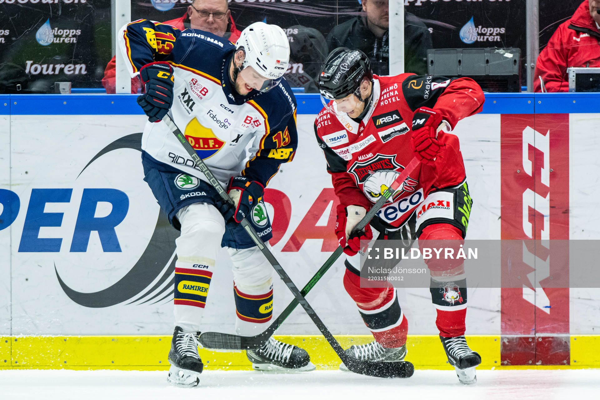 Djurgårdens Rasmus Bengtsson och Malmö Redhawks Johan
