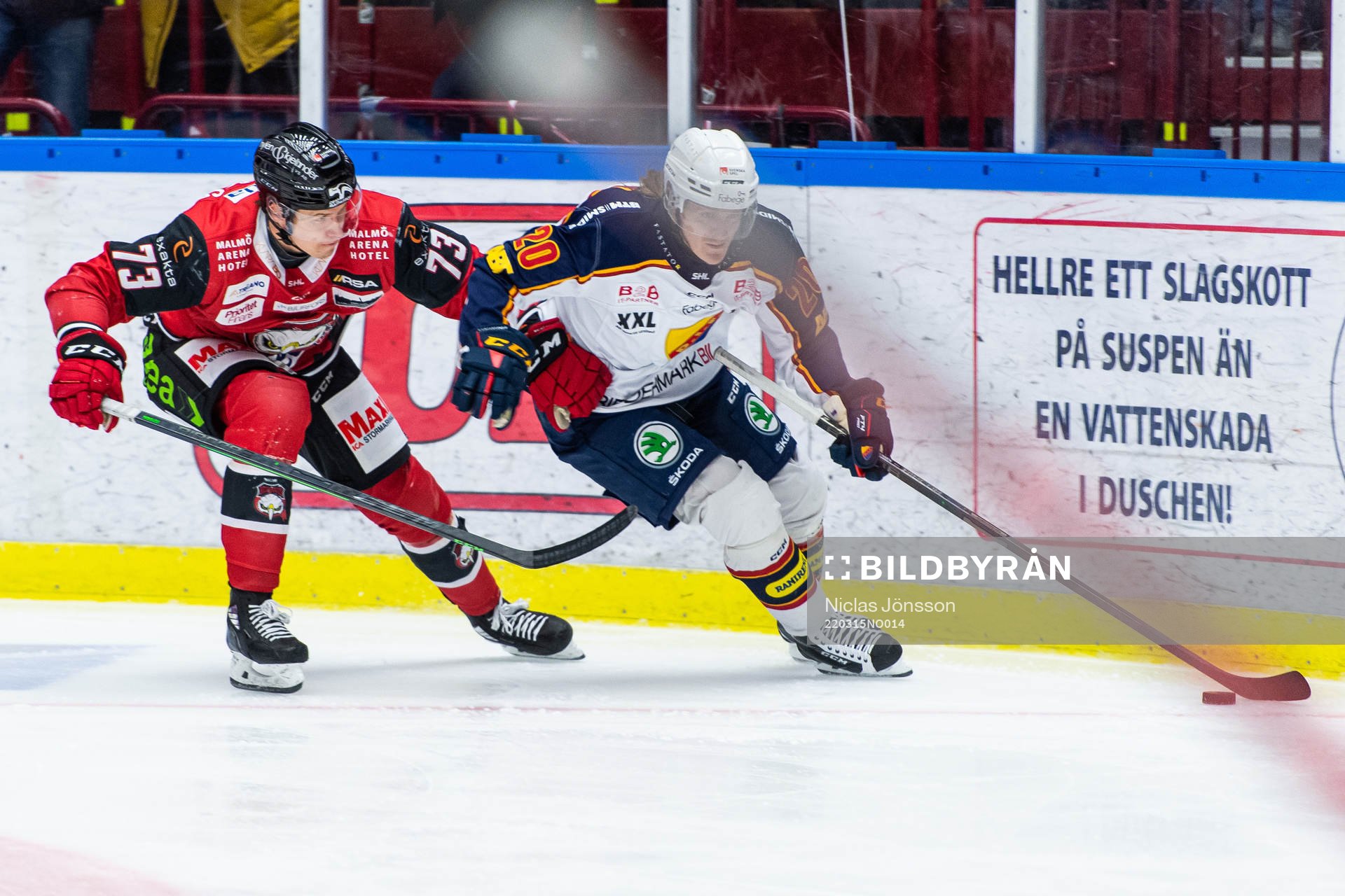 Malmö Redhawks Adam Ollas Mattsson och Djurgårdens Marcus