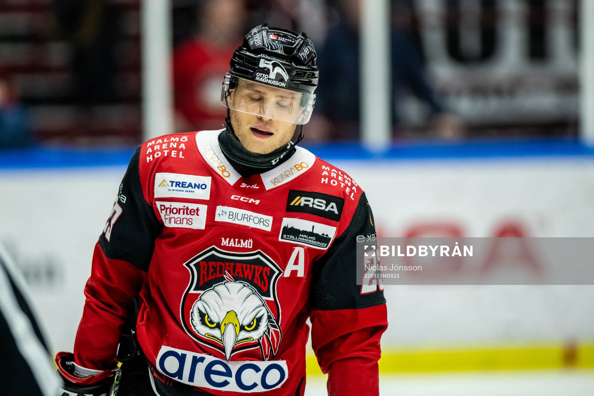 Malmö Redhawks Christoffer Forsberg deppar