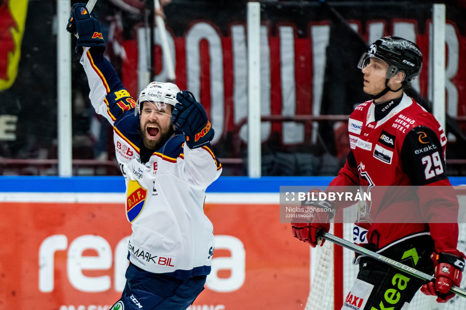 Djurgårdens Dick Axelsson jublar