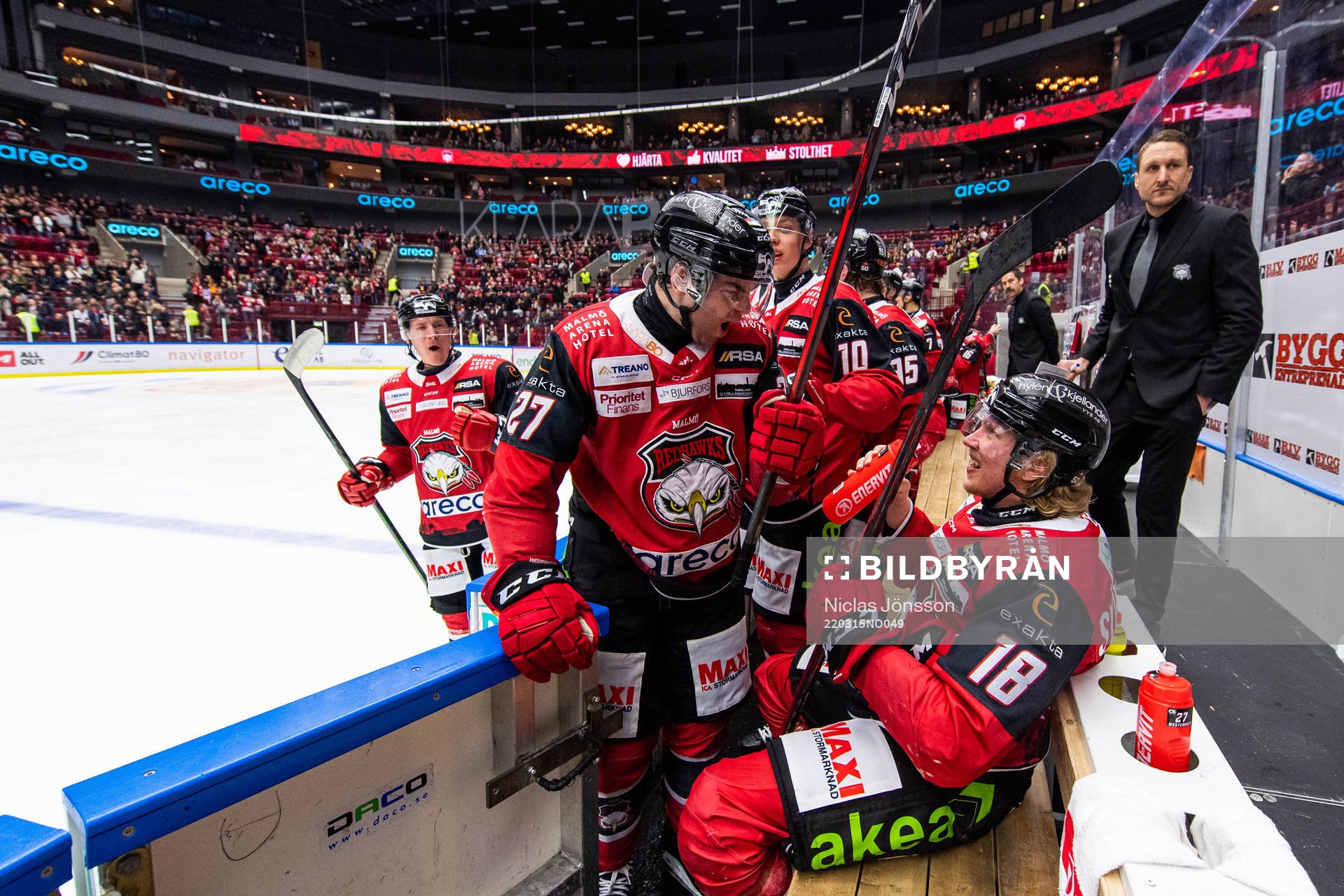 Malmö Redhawks Ponthus Westerholm och Marcus Sylvegård