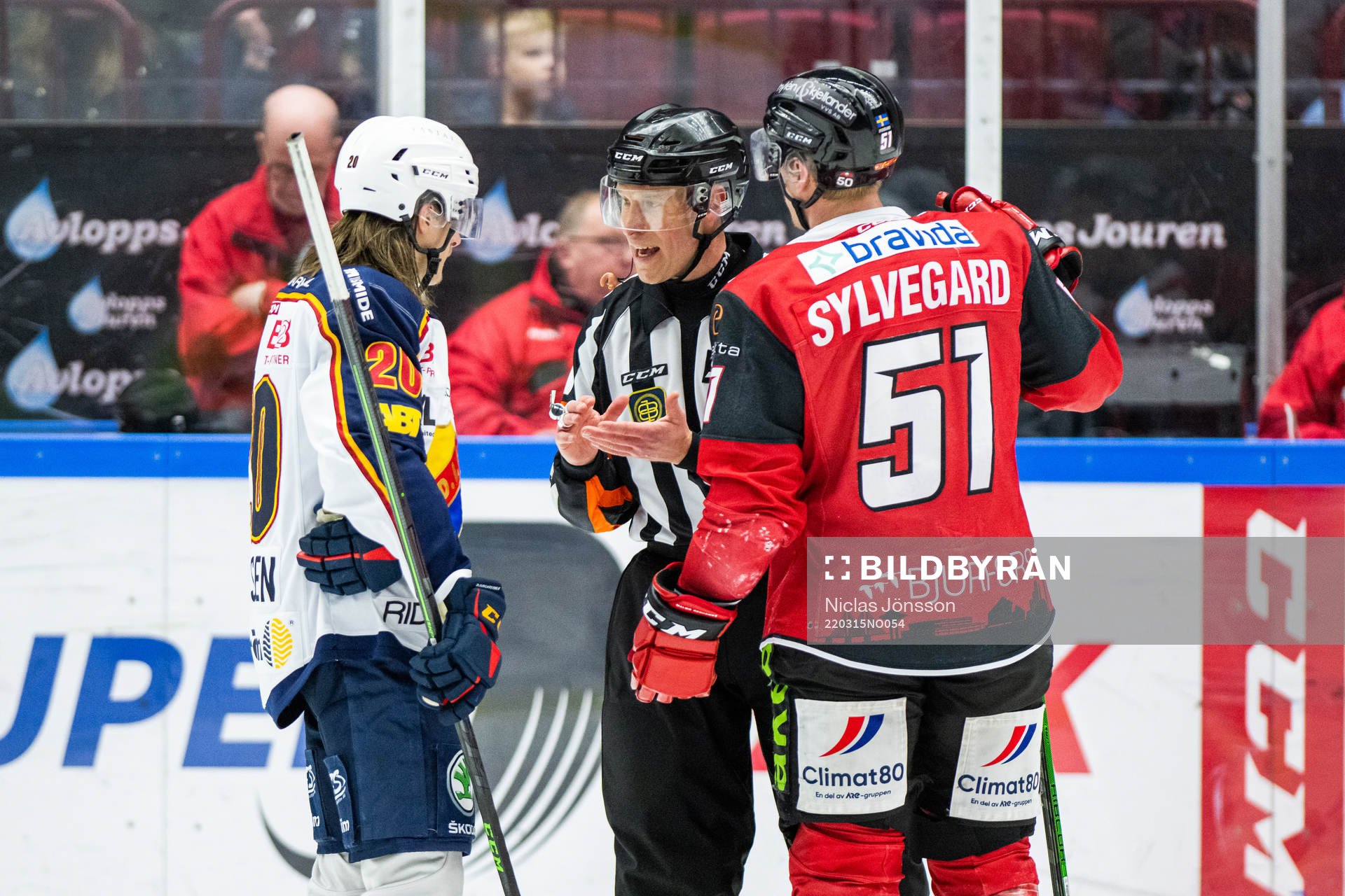 Djurgårdens Marcus Sörensen och Malmö Redhawks Emil