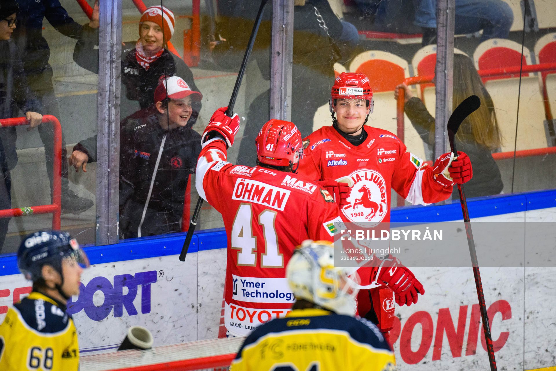 Troja/Ljungbys Victor Stjernborg jublar
