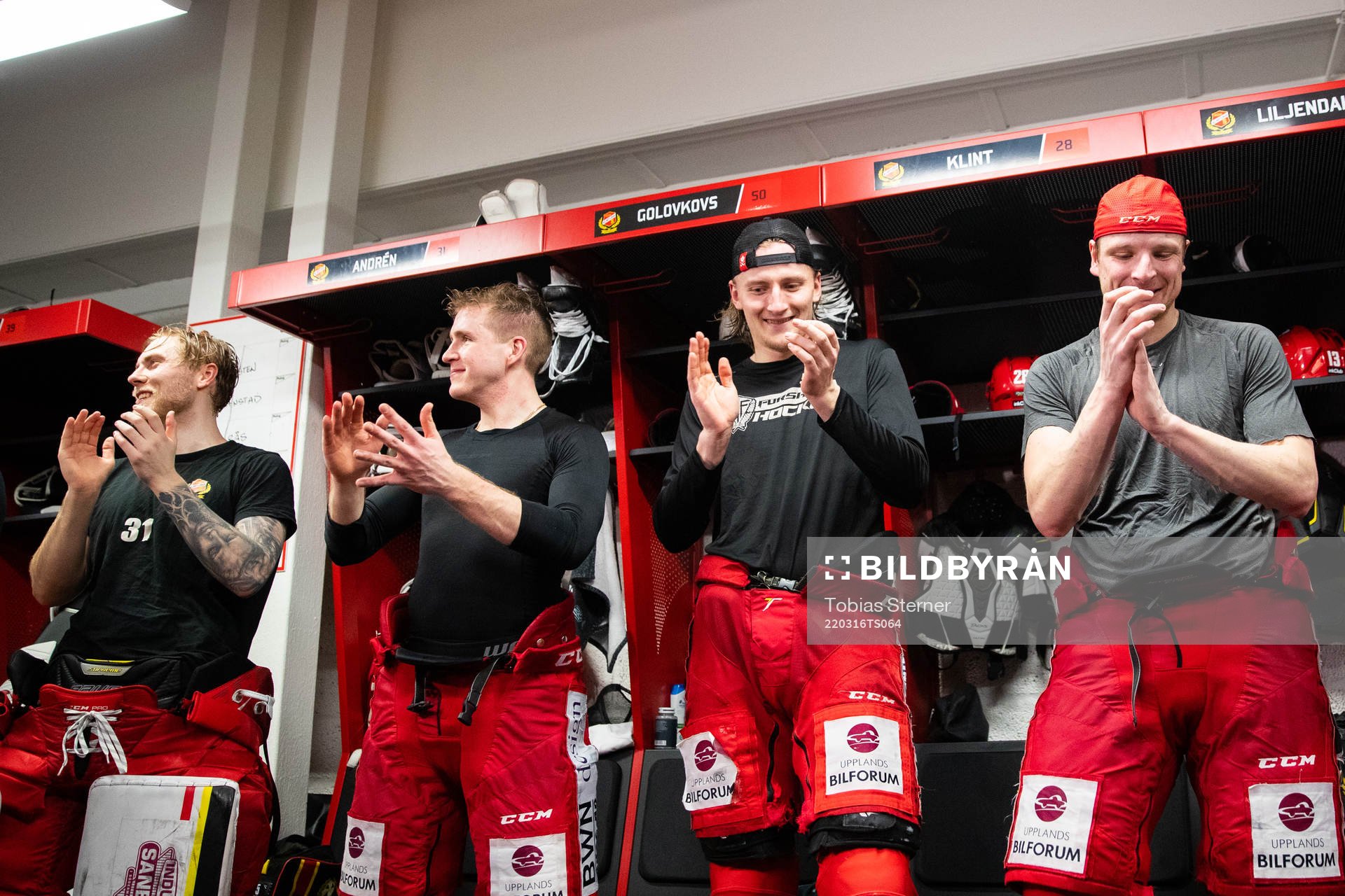 Almtunas målvakt Viktor Andrén, Georgs Golovkovs, Anton