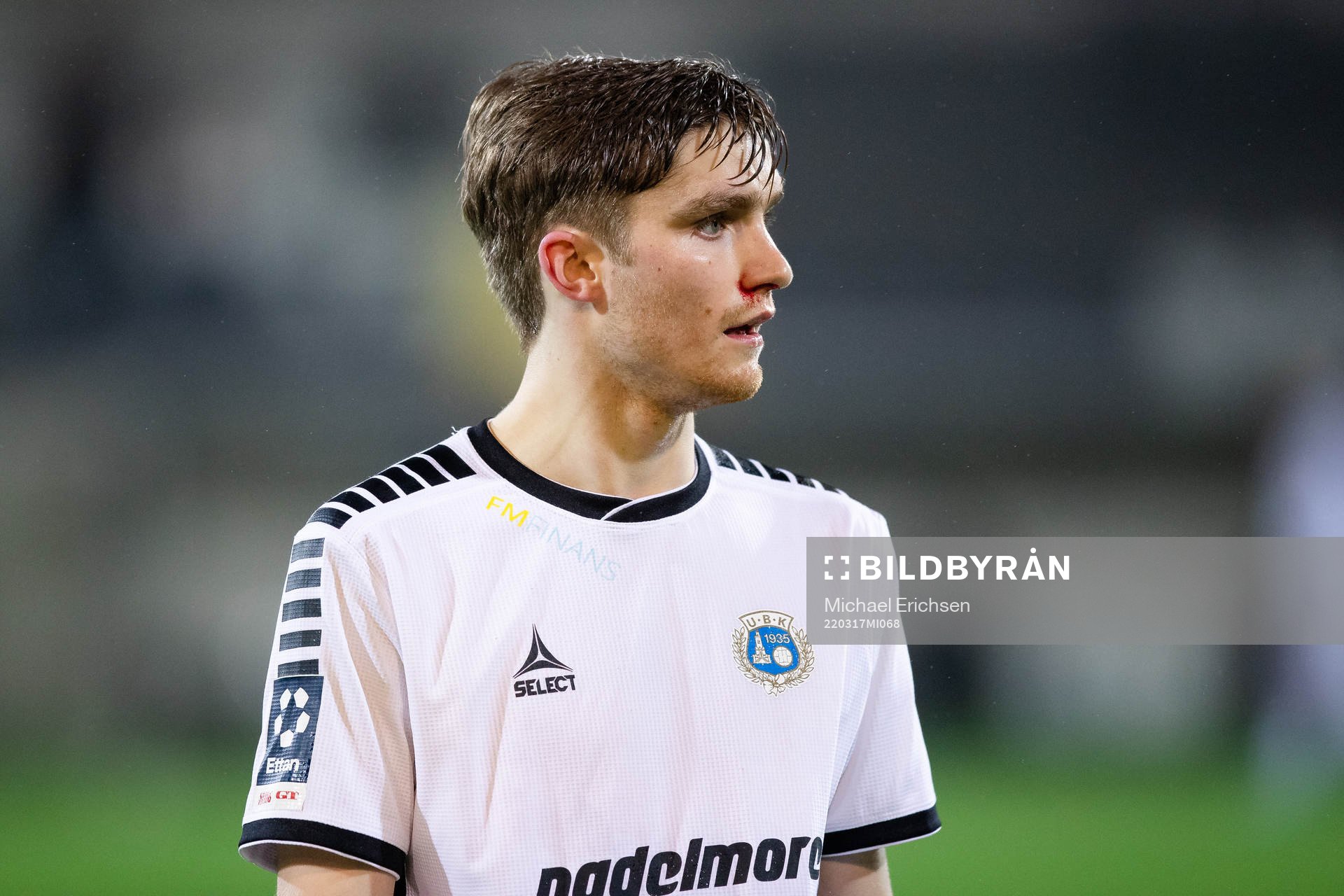 Utsiktens Jakob Hedenquist under fotbollsmatchen i träningsmatchen mellan Häcken och Utsikten den 17 mars 2022 i Göteborg. 