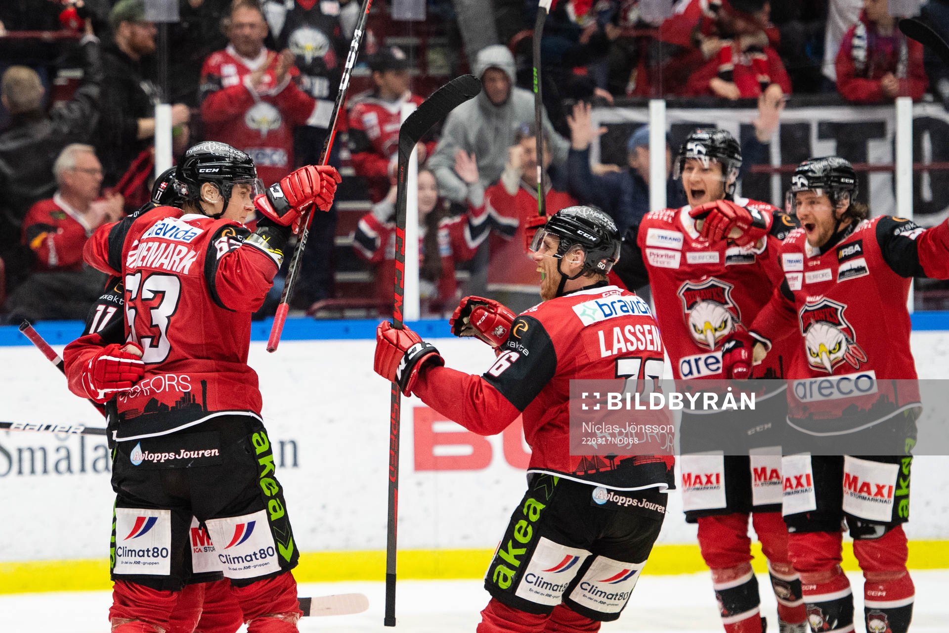 Malmö Redhawks Markus Lauridsen jublar