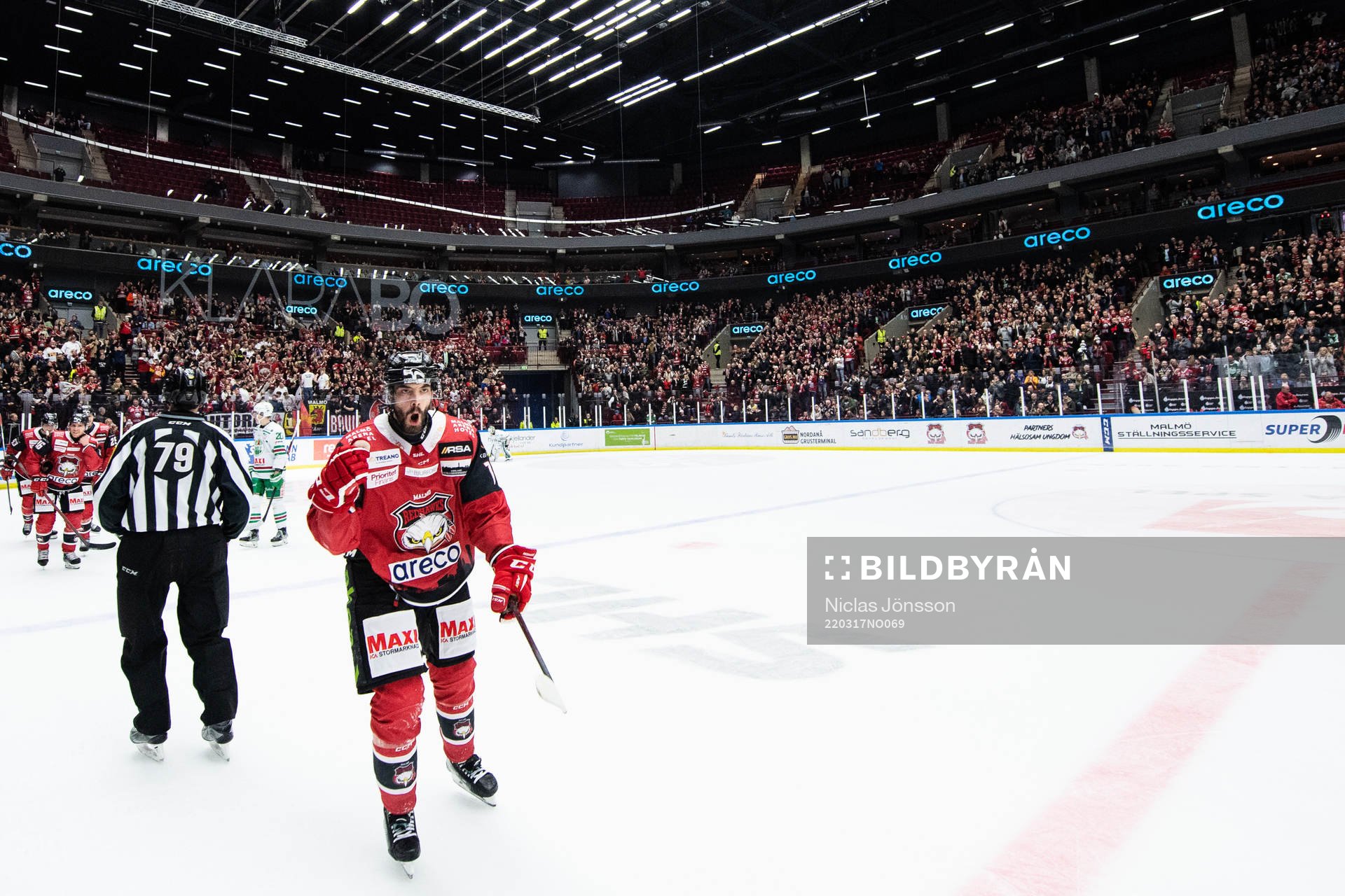 Malmö Redhawks Markus Lauridsen jublar