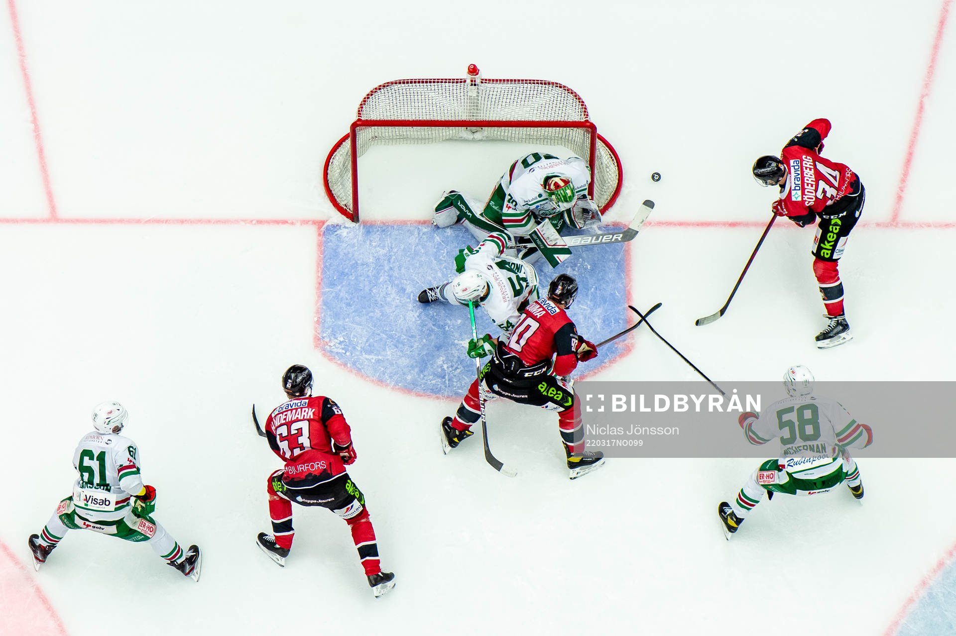 Malmö Redhawks Fredrik Händemark, Lance Bouma  och Carl