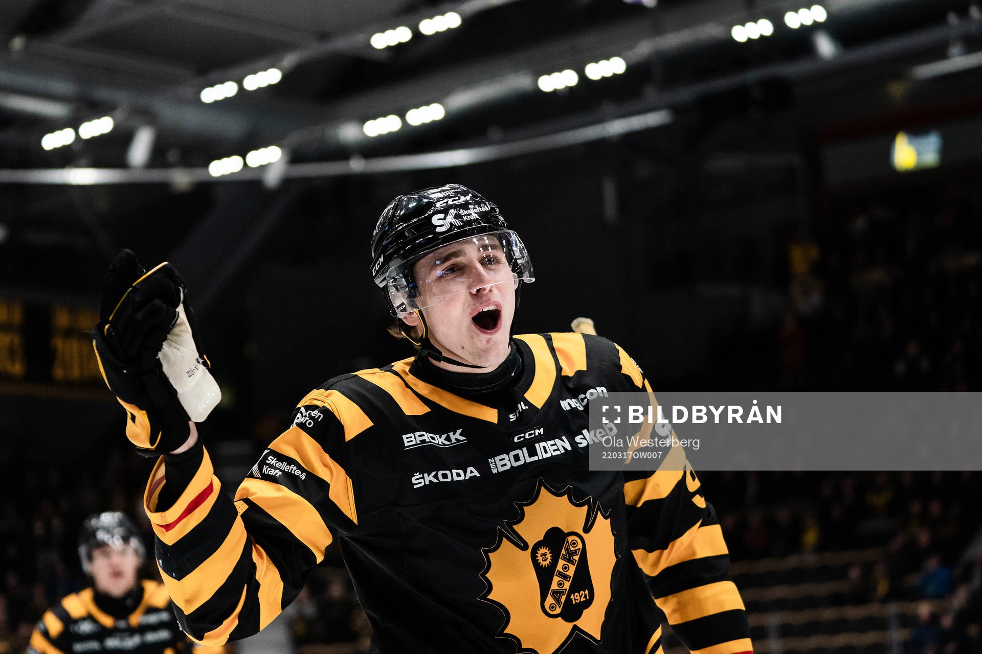 Skellefteås Linus Karlsson jublar