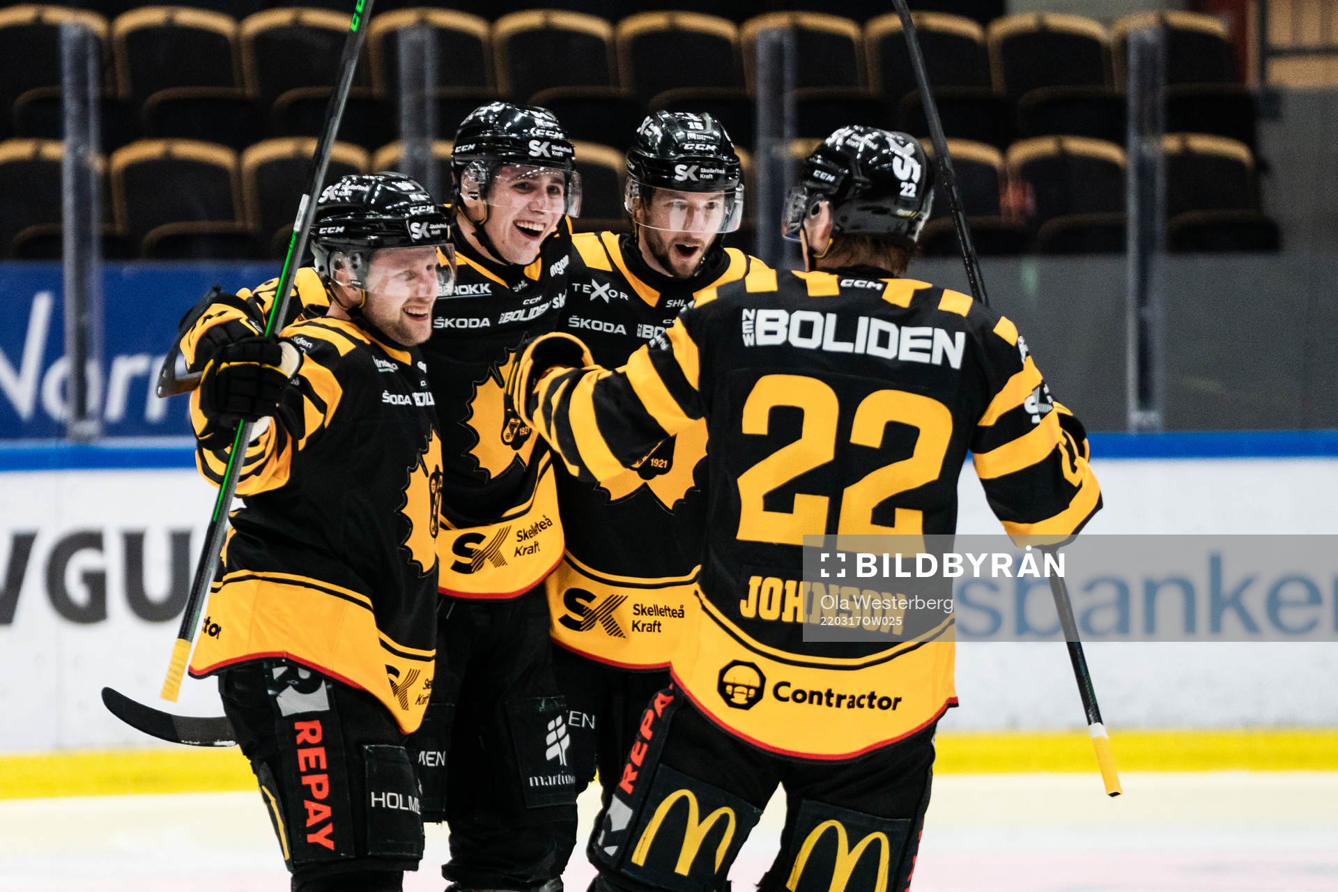 Skellefteås Oskar Nilsson, Linus Karlsson, Melker Karlsson