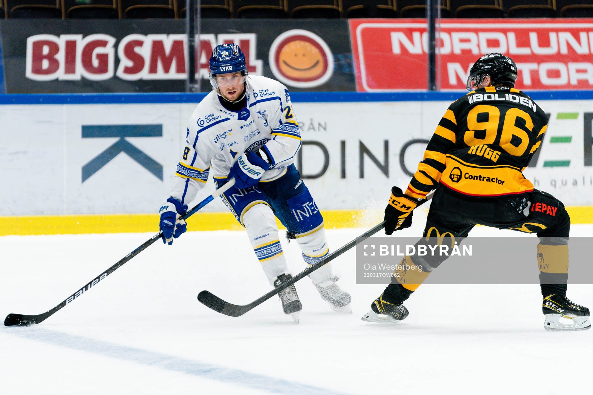 Leksands Justin Kloos och Skellefteås Rickard Hugg