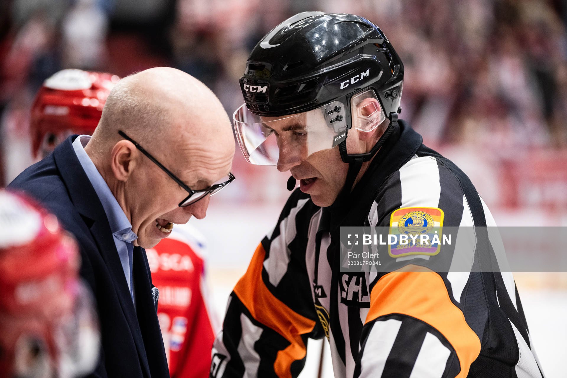 Timrås tränare Fredrik Andersson och Domare Linus Öhlund