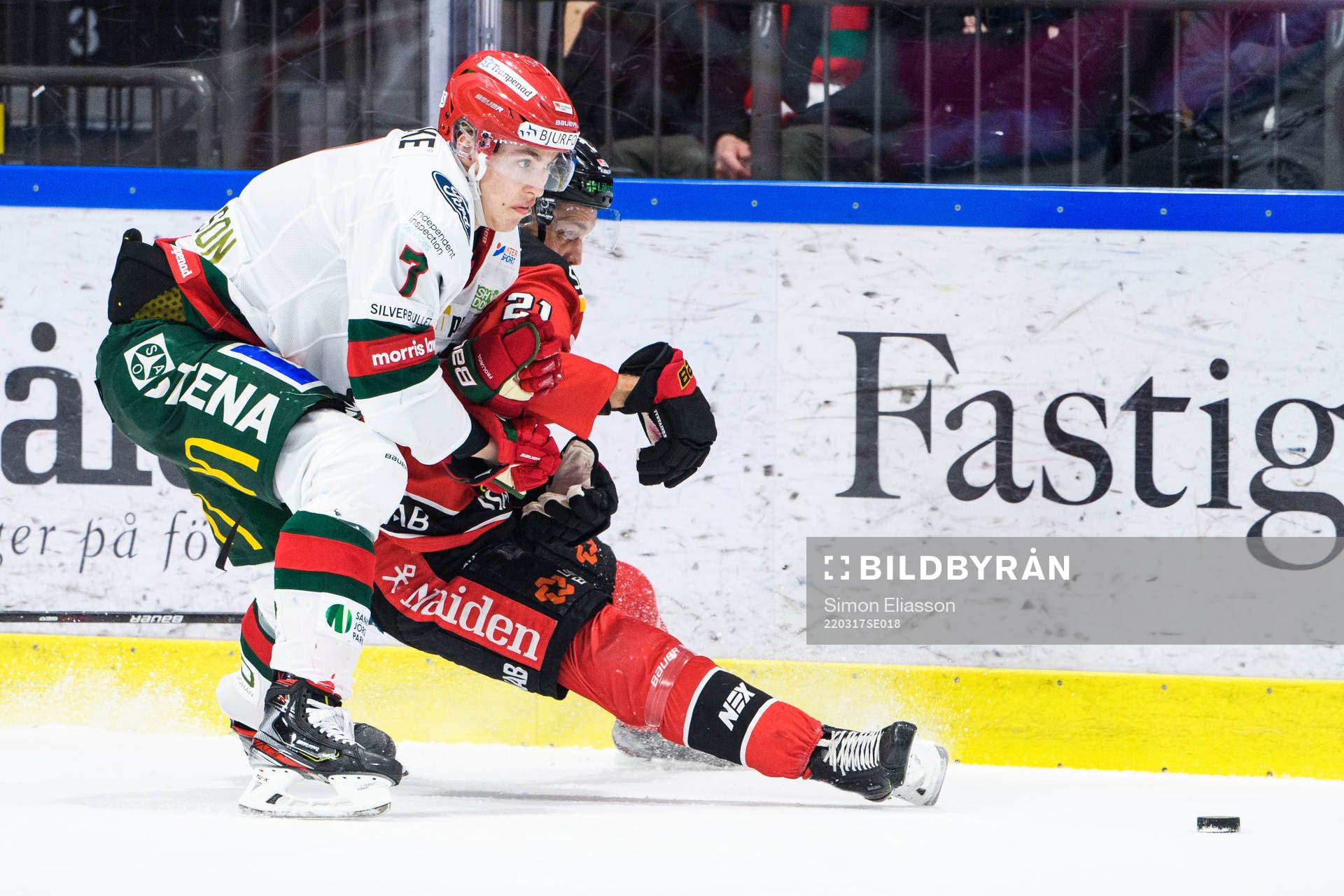 Frölundas Simon Edvinsson och Luleås Juhani Tyrväinen