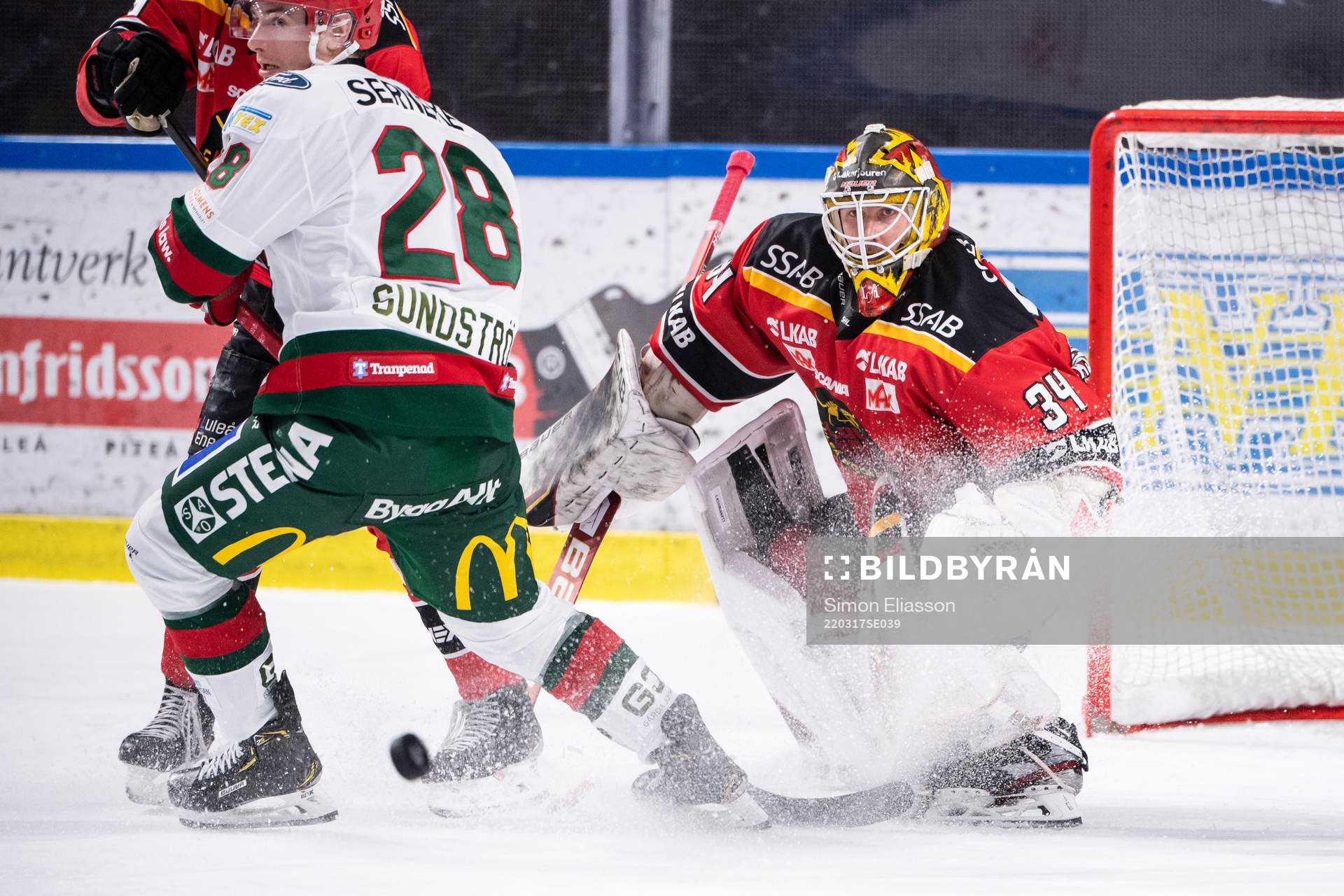 Luleås målvakt Joel Lassinantti
