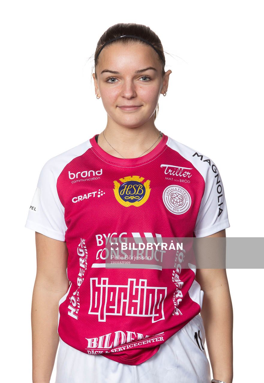 Uppsalas Tyra Uppfeldt poserar för ett porträtt den 18 mars 2022 i Uppsala.