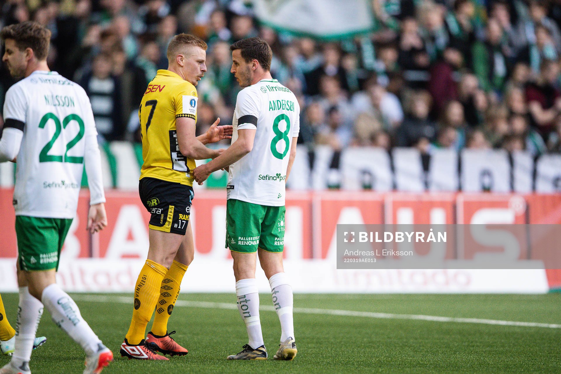 Elfsborgs Per Frick och Hammarbys Jeppe Andrup Andersen