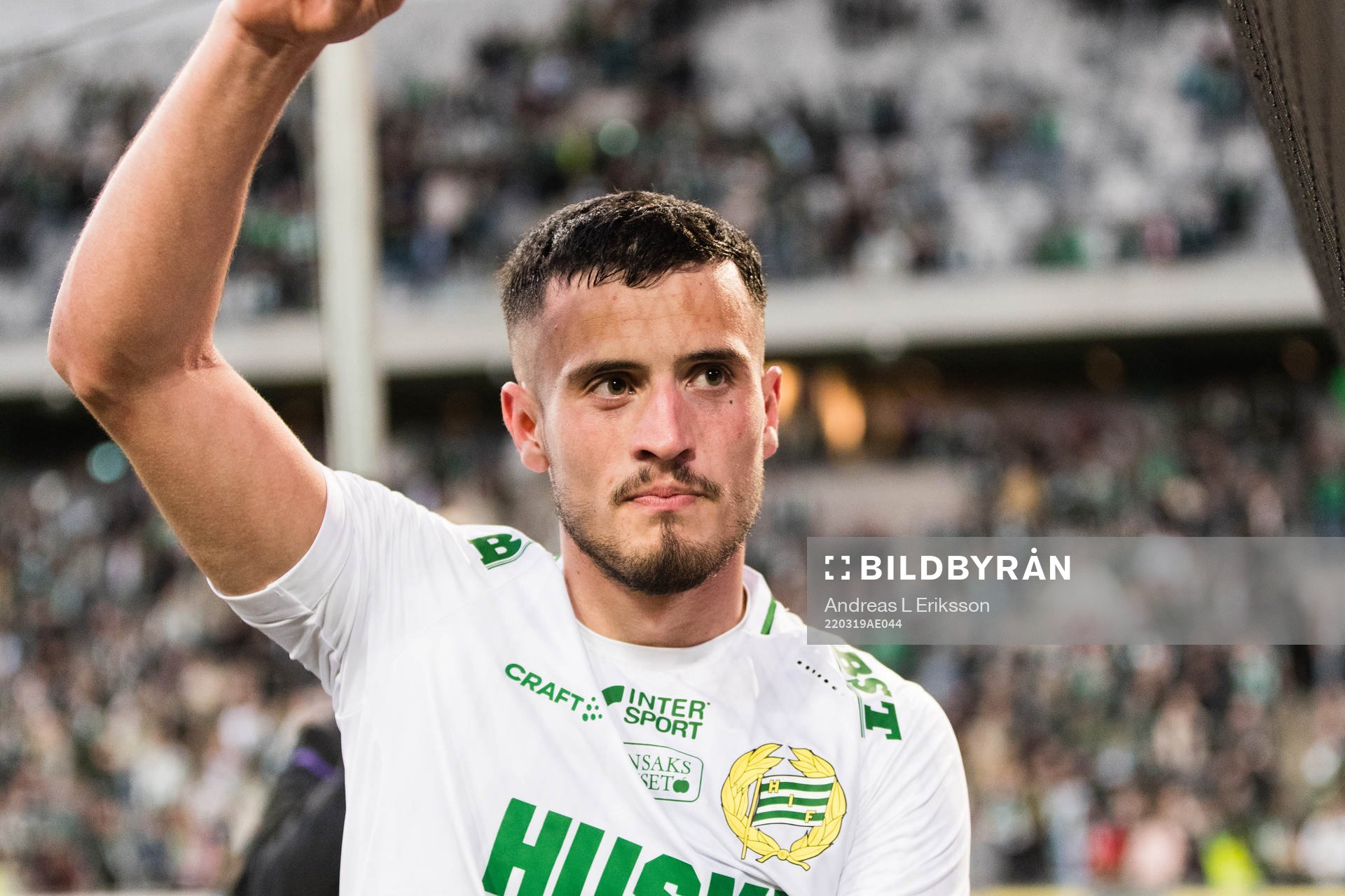 Hammarbys Astrit Selmani jublar