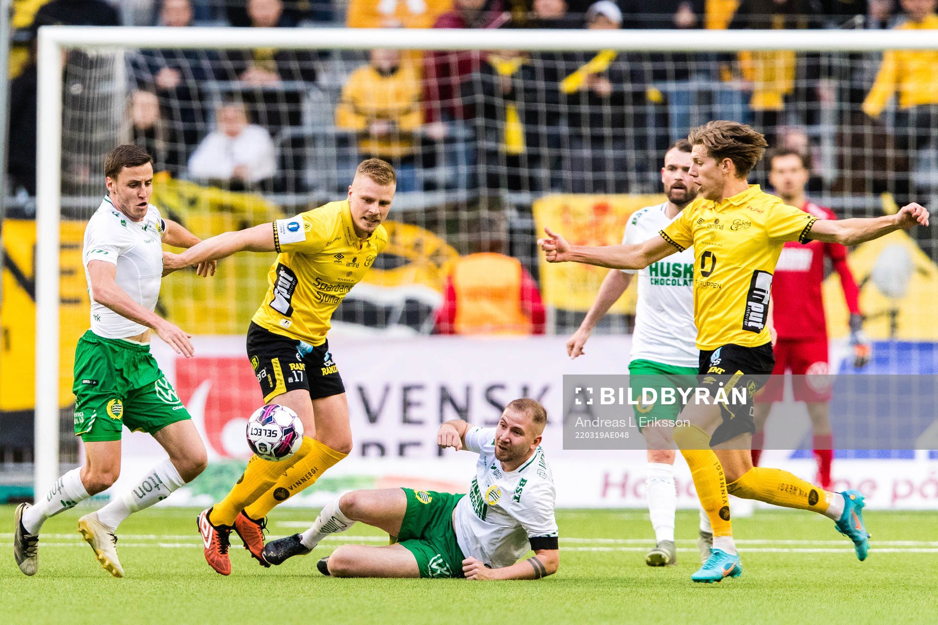 Hammarbys Jeppe Andrup Andersen och Elfsborgs Per Frick och
