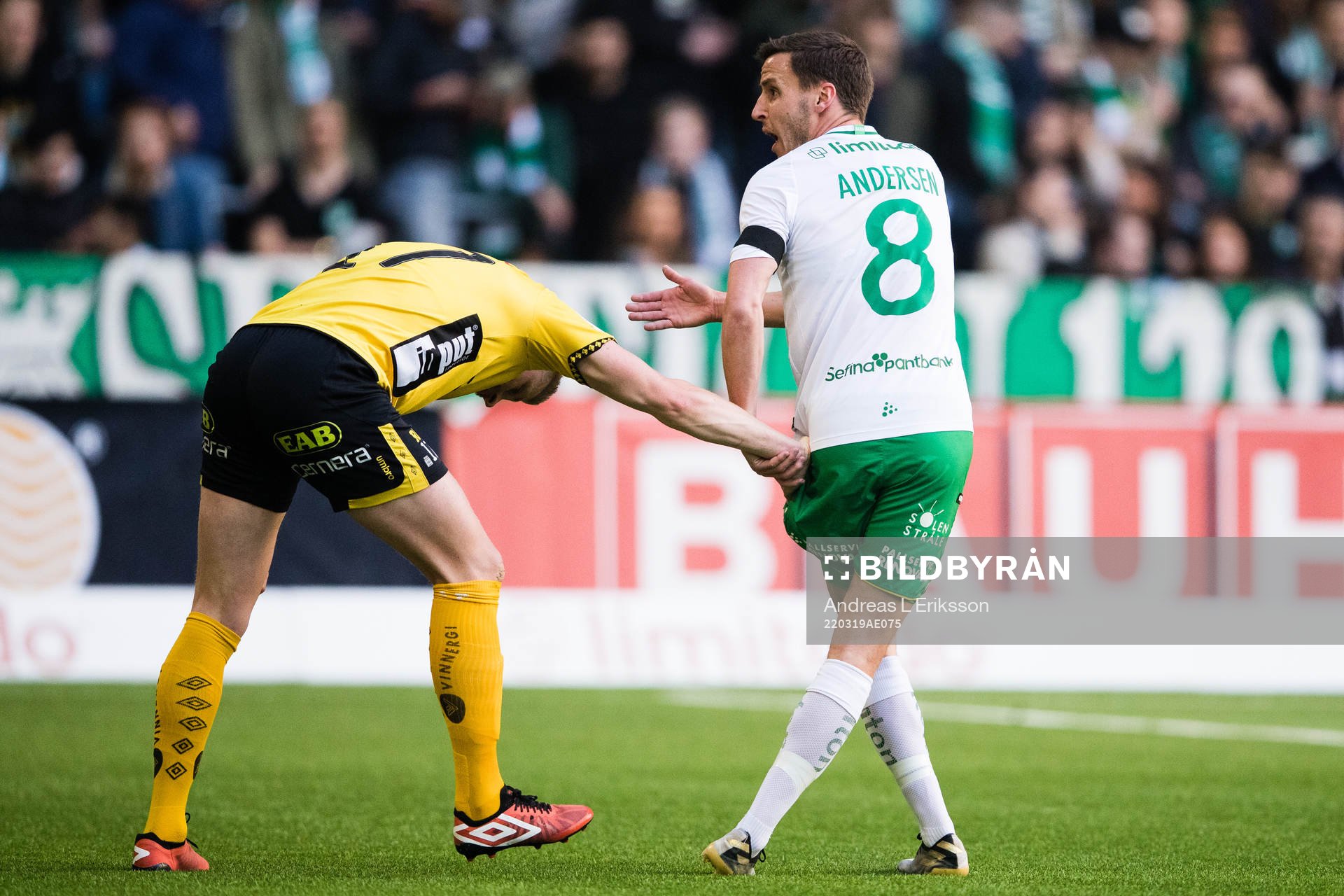 Elfsborgs Per Frick och Hammarbys Jeppe Andrup Andersen
