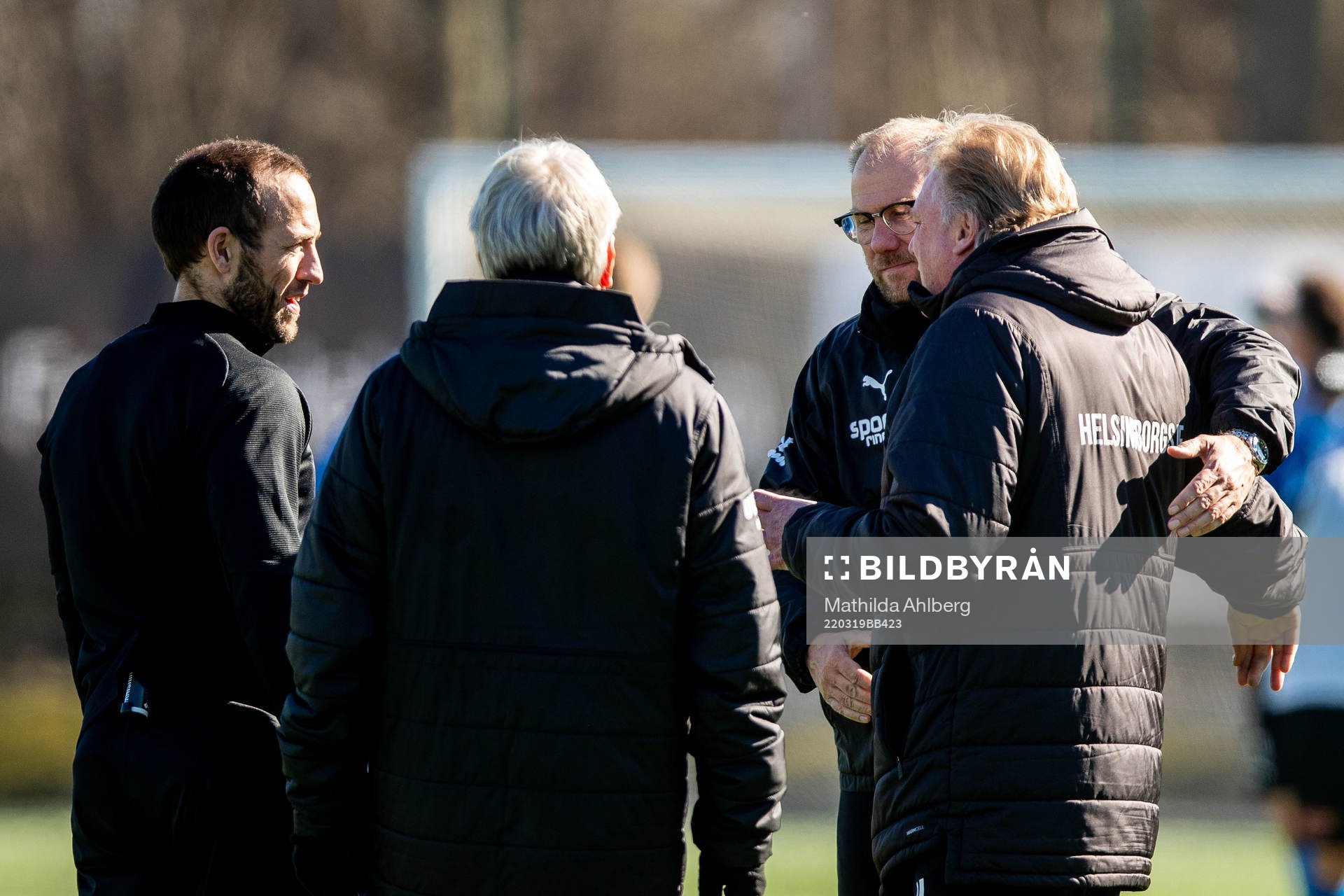 Halmstads manager Magnus Haglund och Helsingborgs tränare