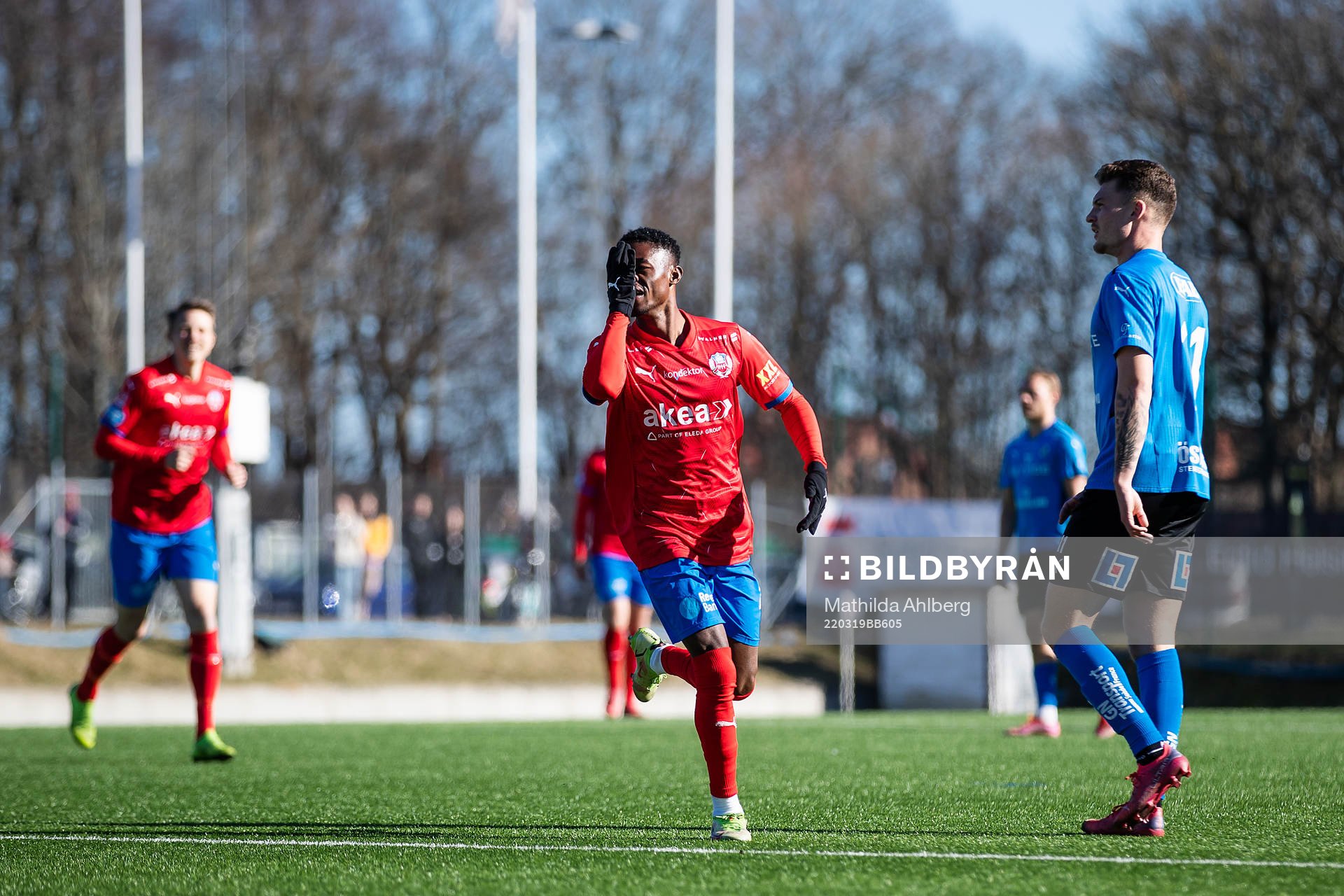 Helsingborgs Joseph Amoako jublar