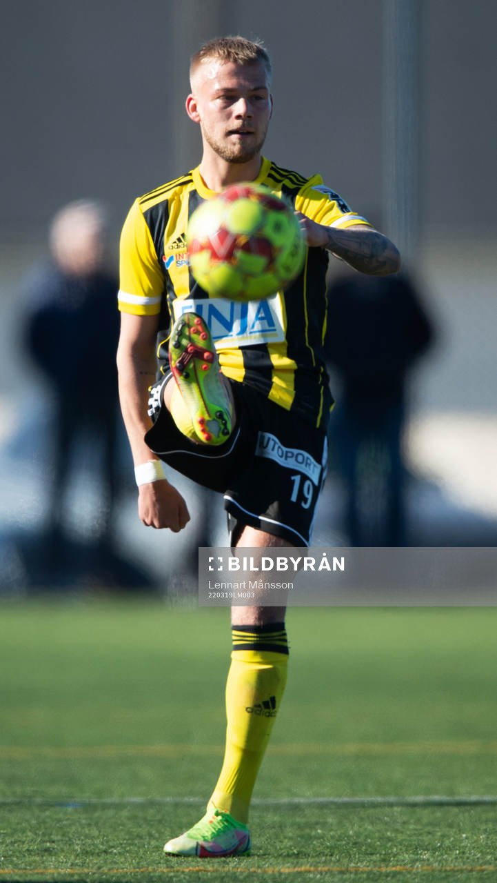IFK Hässleholms Jens Lynard i träningsmatchen mellan IFK