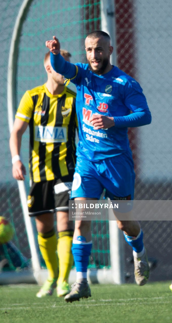 Nosabys Mohammed Hamdan  i träningsmatchen mellan IFK