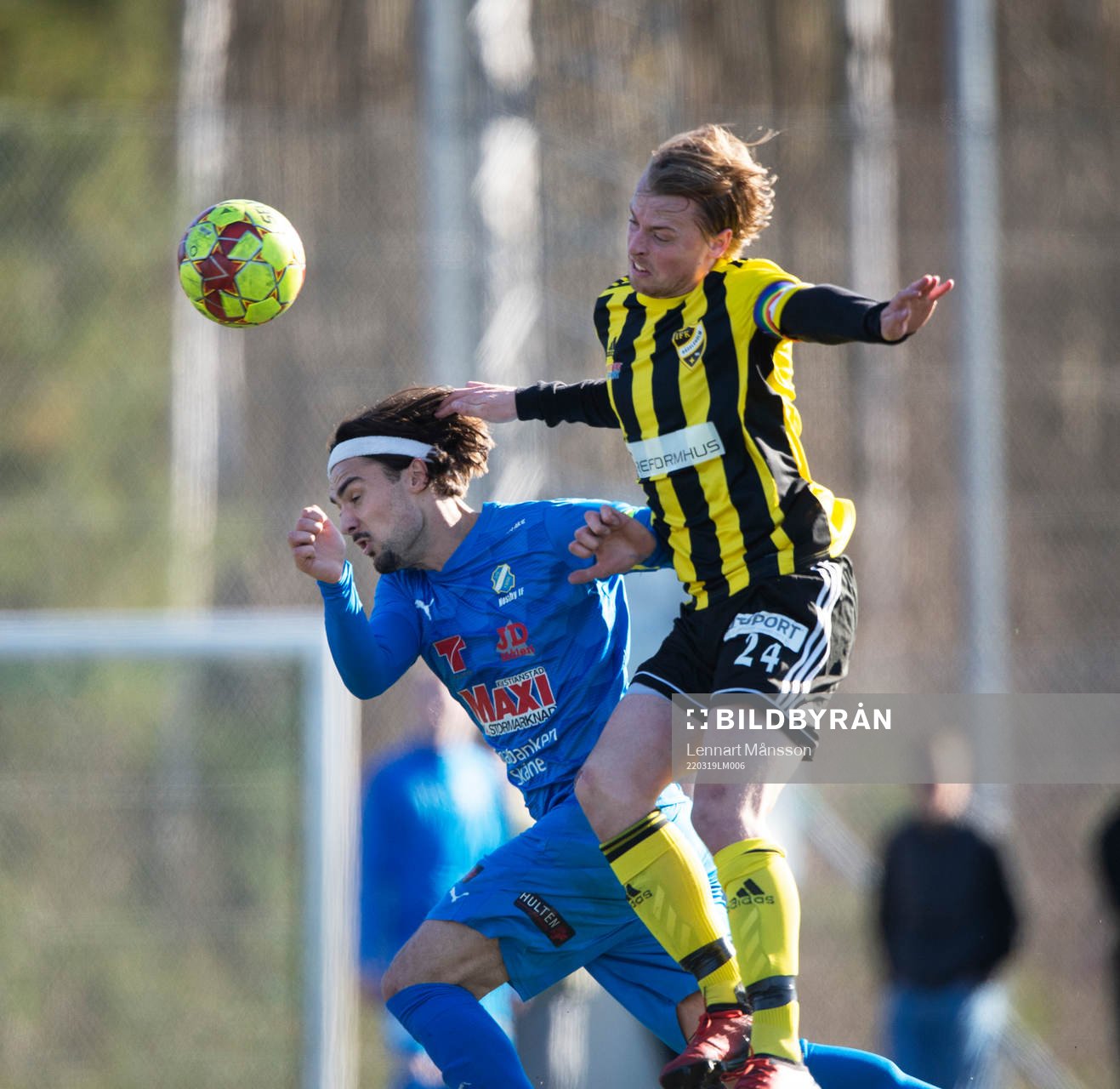 IFK Hässleholms Robin Strömberg i träningsmatchen mellan