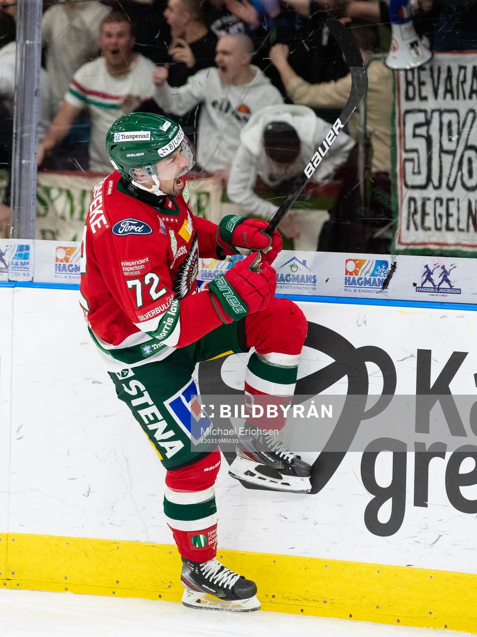 Frölundas Patrik Carlsson jublar