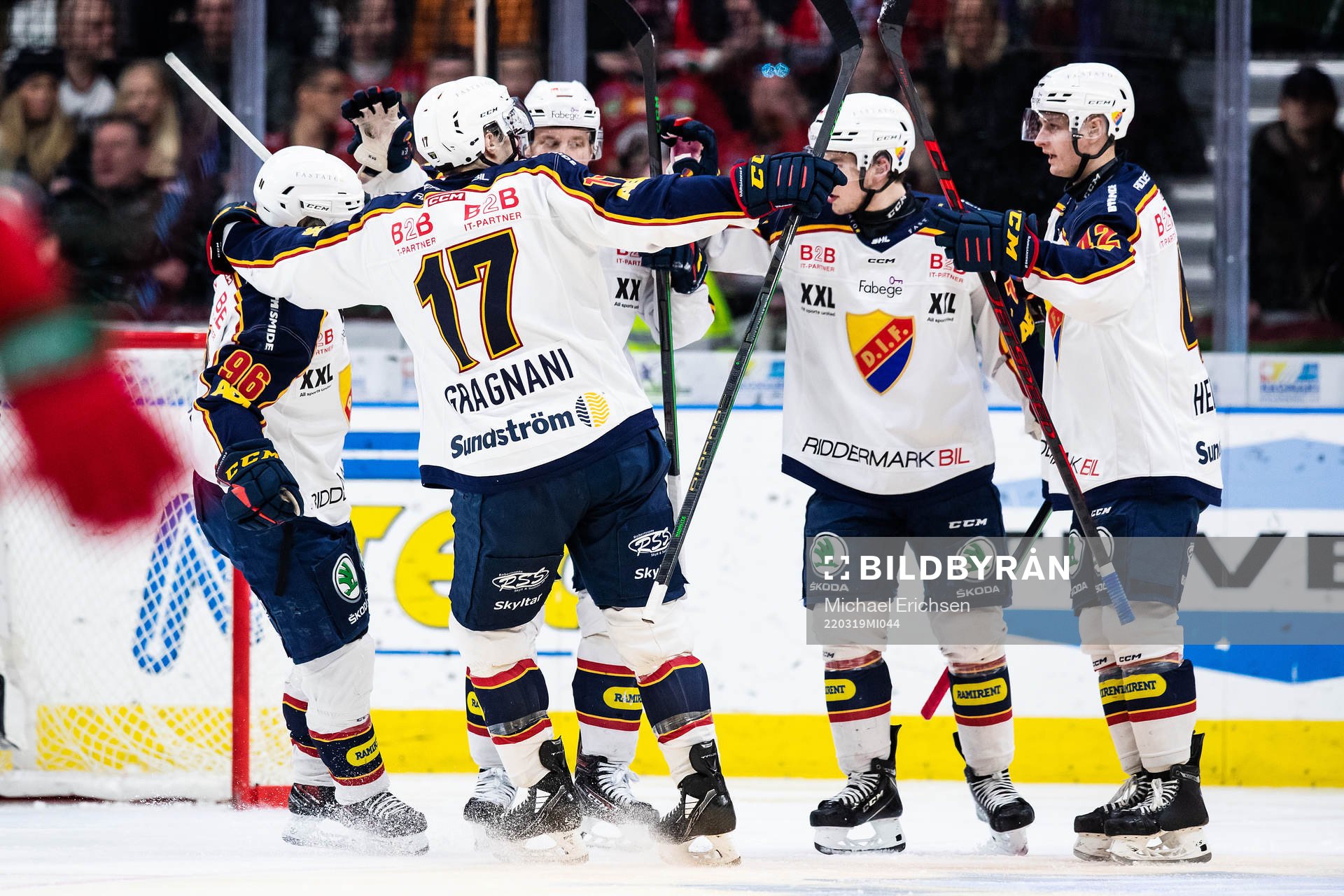 Djurgårdens Sebastian Strandberg jublar