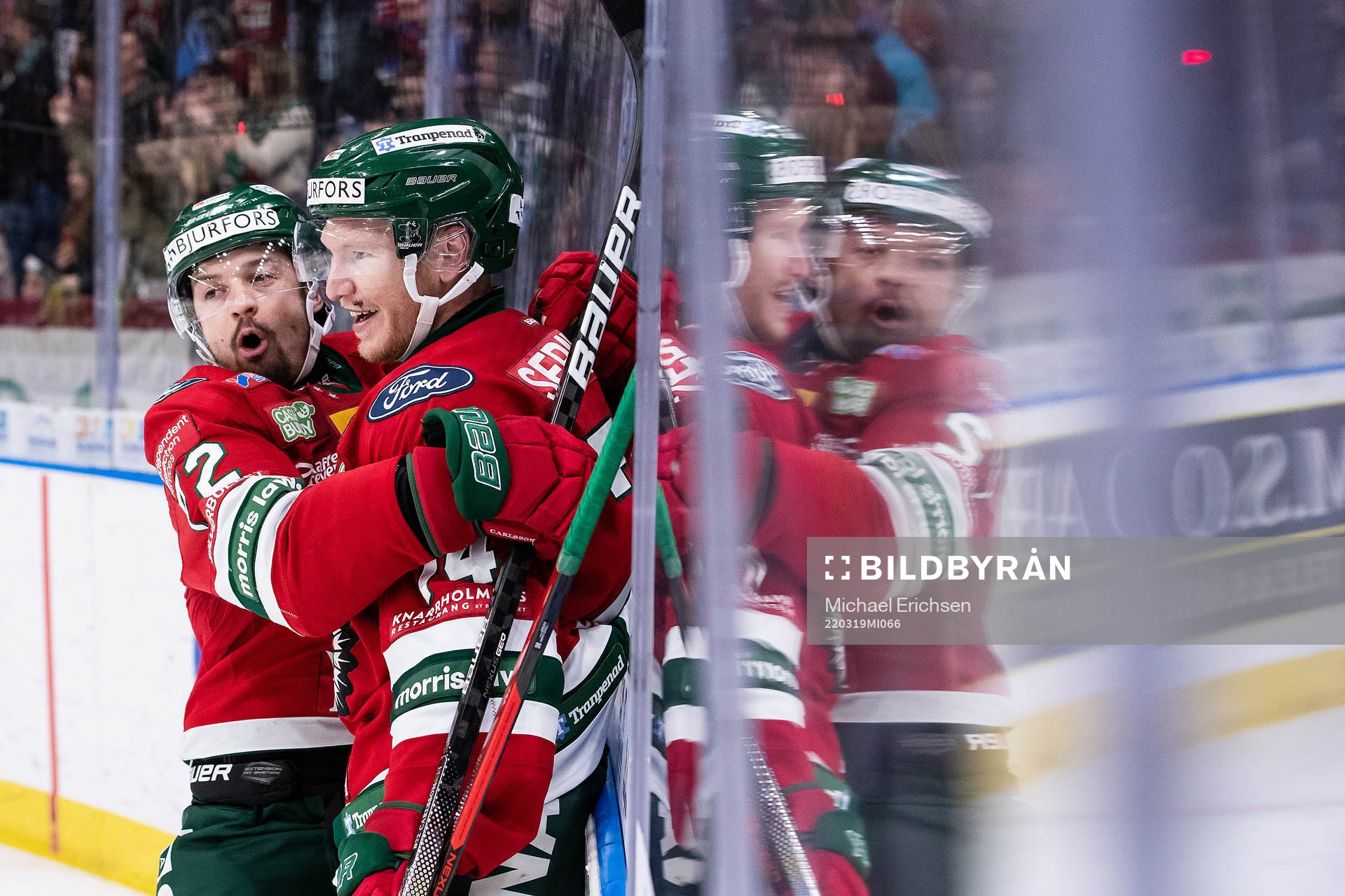 Frölundas Andreas Borgman och Patrik Carlsson jublar