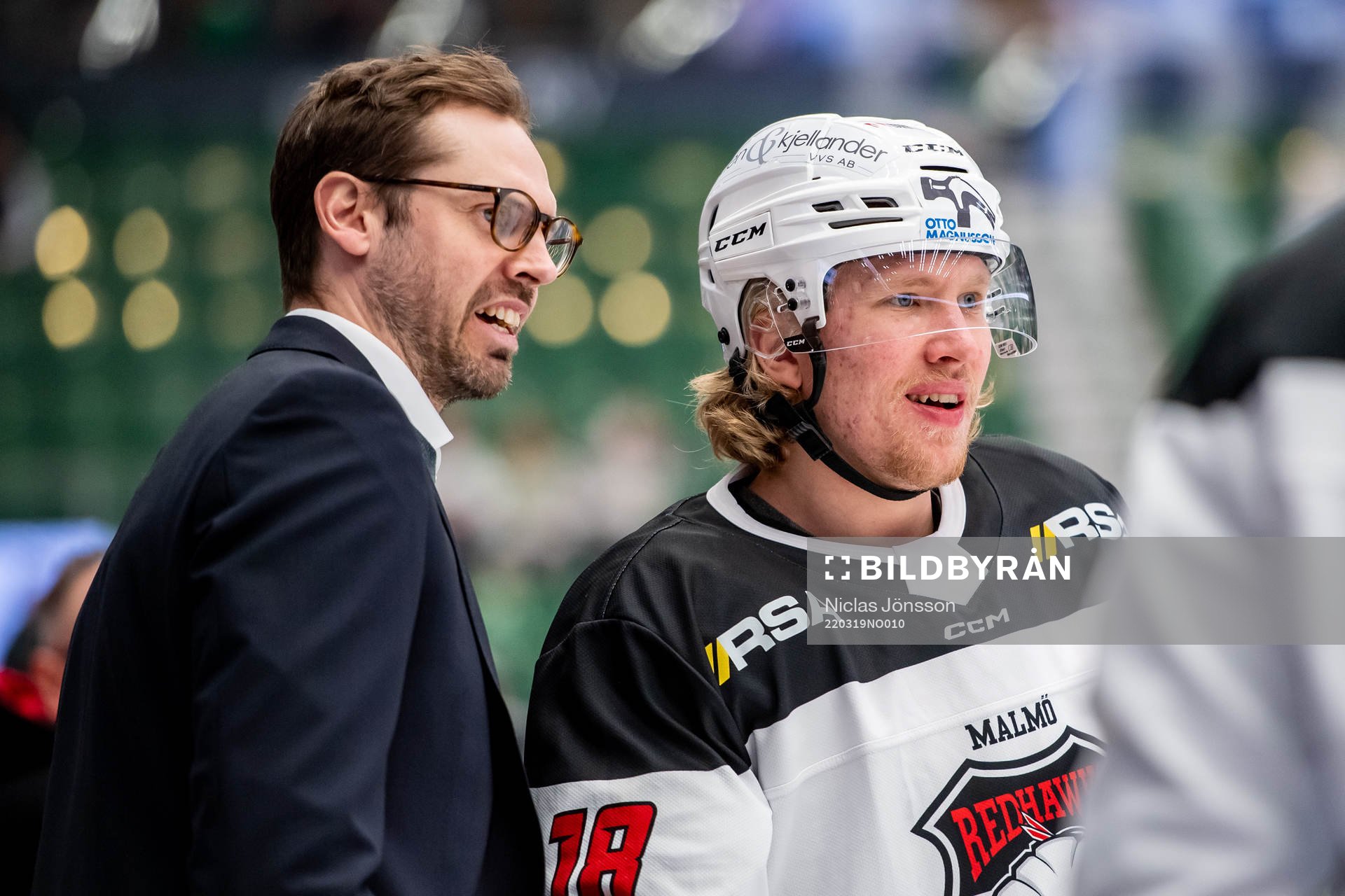 Malmö Redhawks målvaktstränare Christopher Nihlstorp och