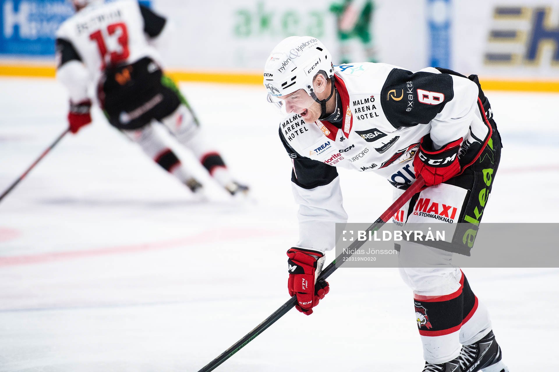 Malmö Redhawks Johan Olofsson har ont