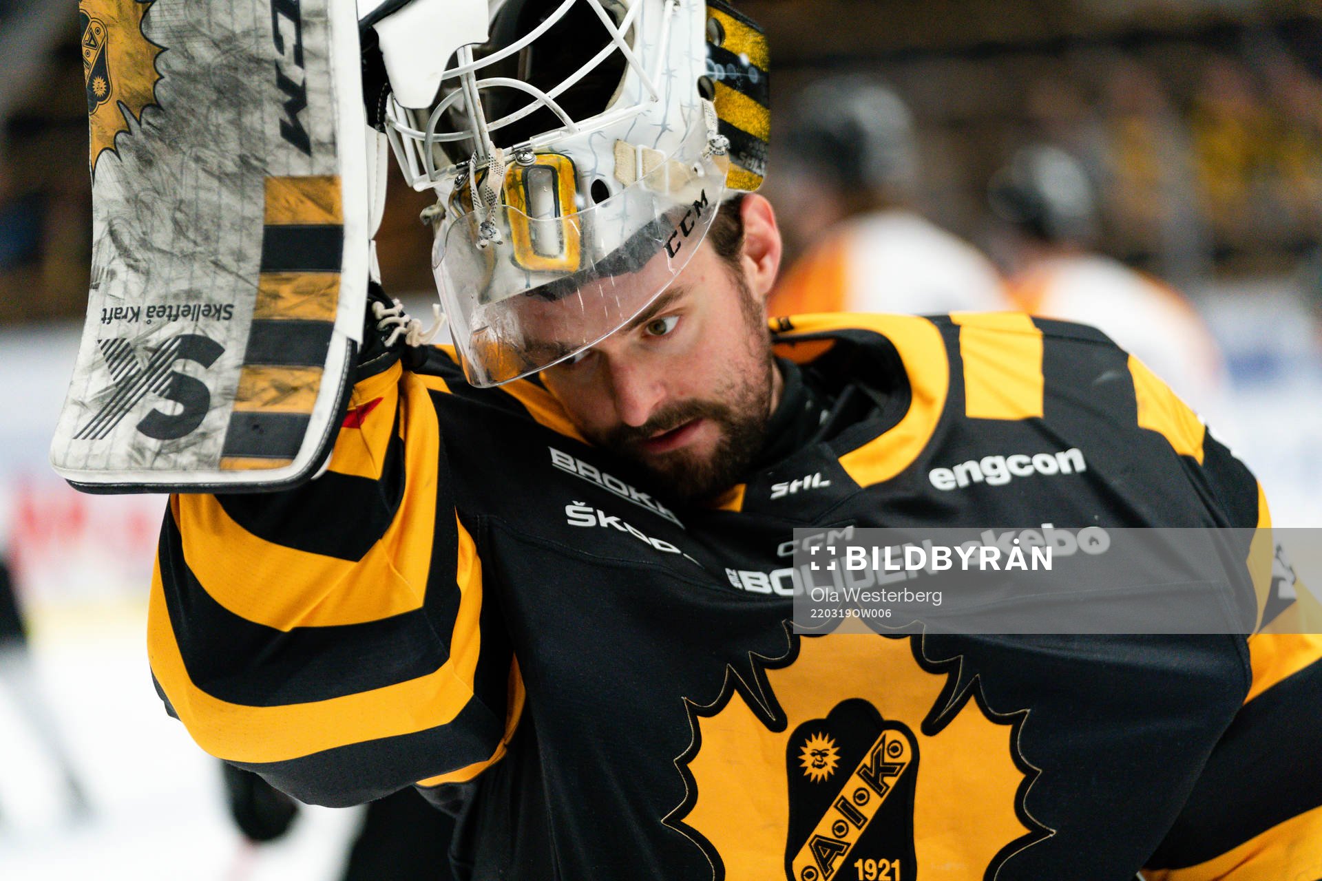 Skellefteås målvakt Gustaf Lindvall