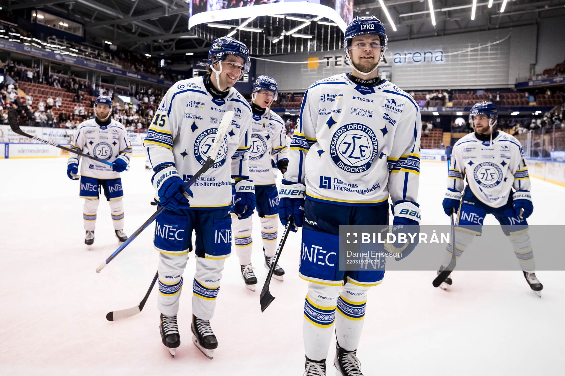 Leksands Max Veronneau och Jesper Kandergård jublar