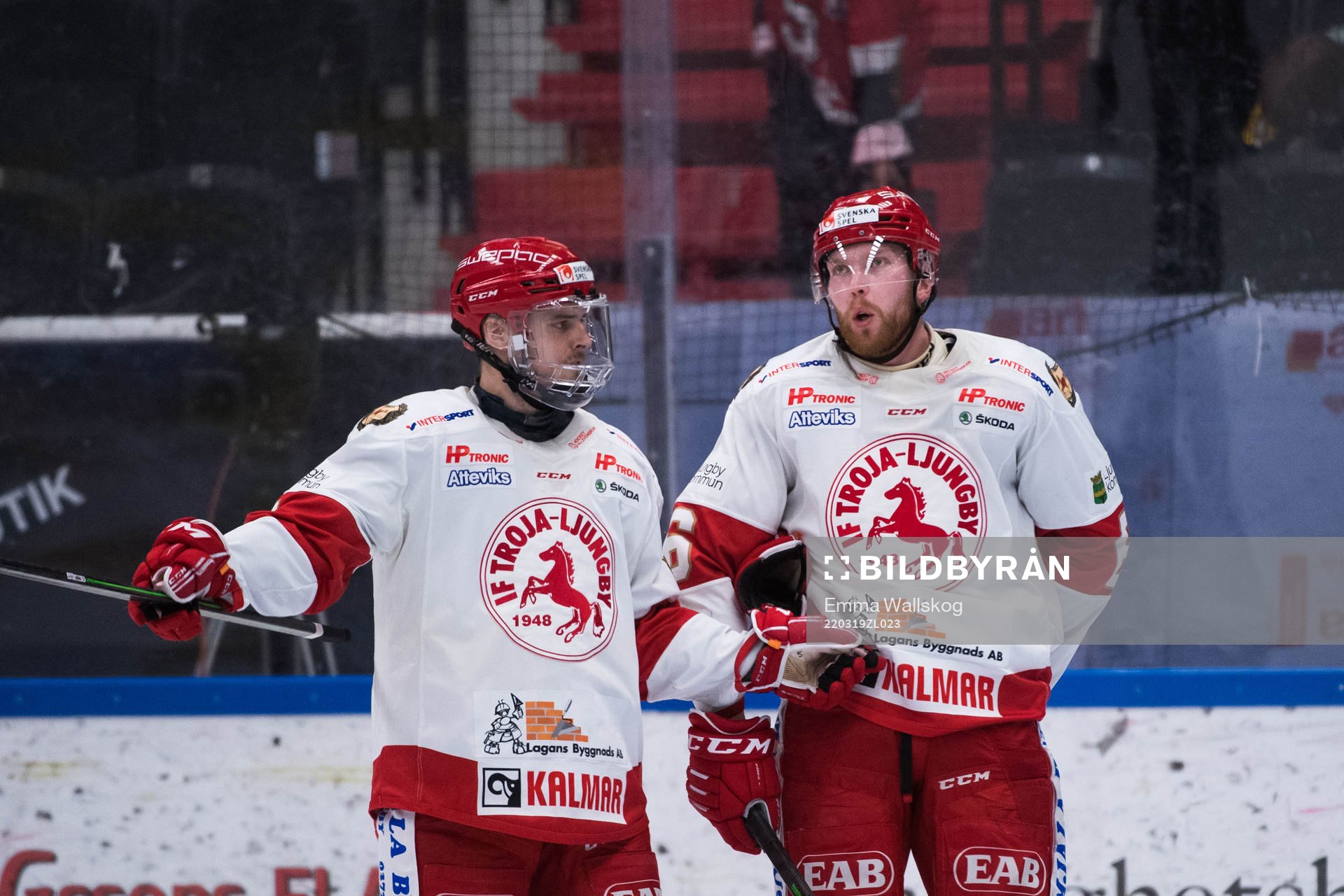 Troja/Ljungbys Niklas Enberg och Carl Ernstig deppar