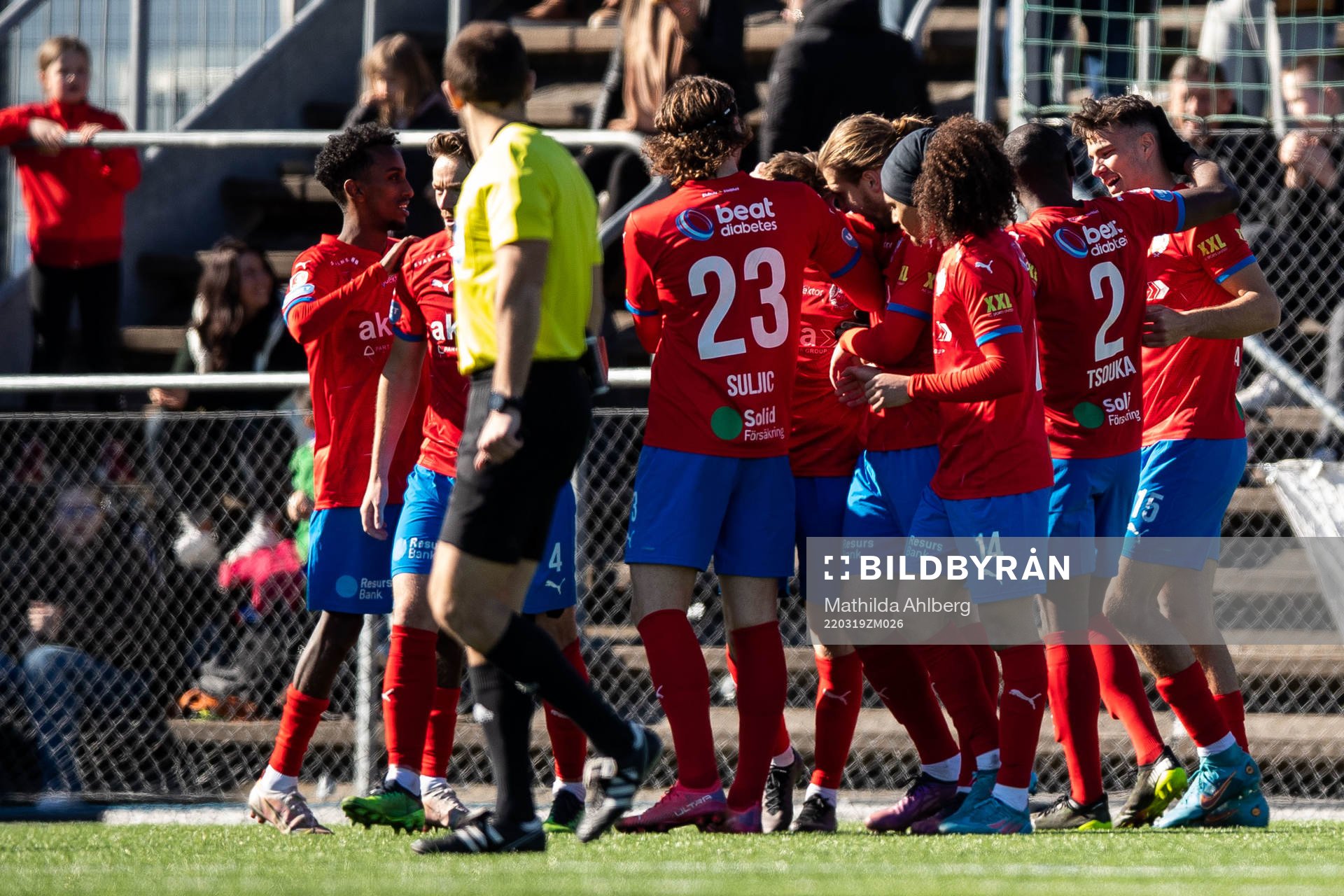 Helsingborgs spelare jublar