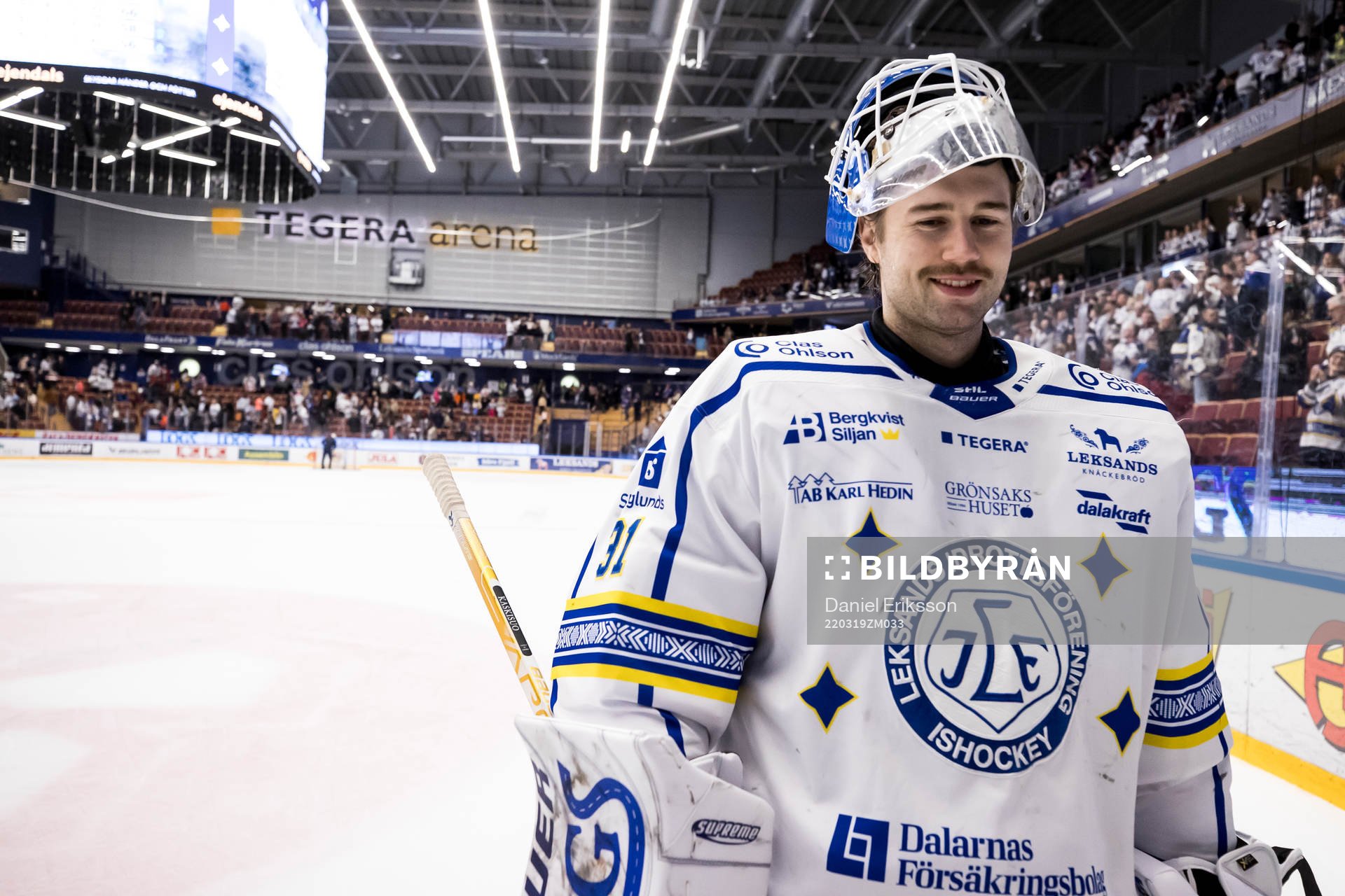 Leksands målvakt Kasimir Kaskisuo jublar