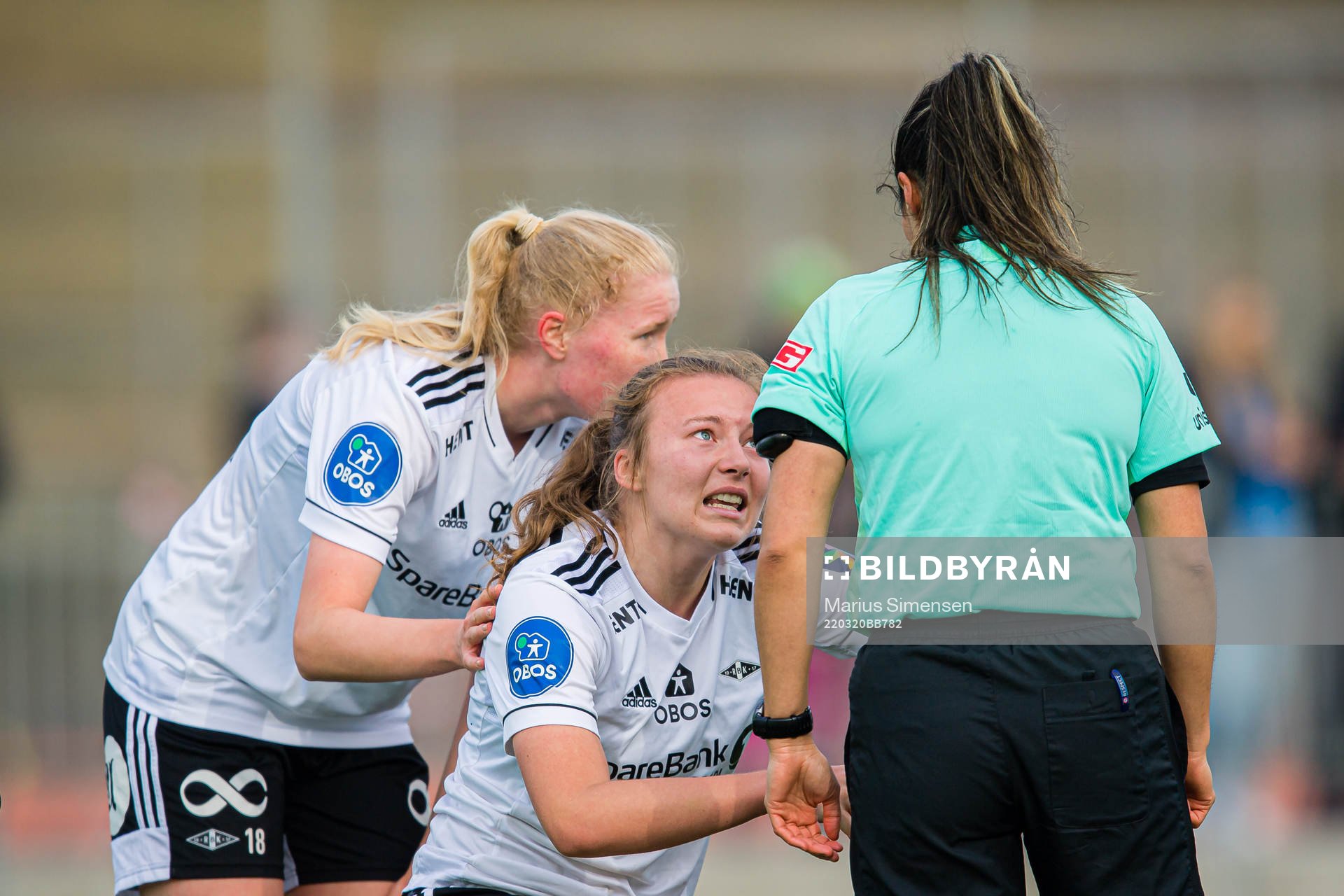 Sara Kanutte Sørensen Fornes of Rosenborg reacts