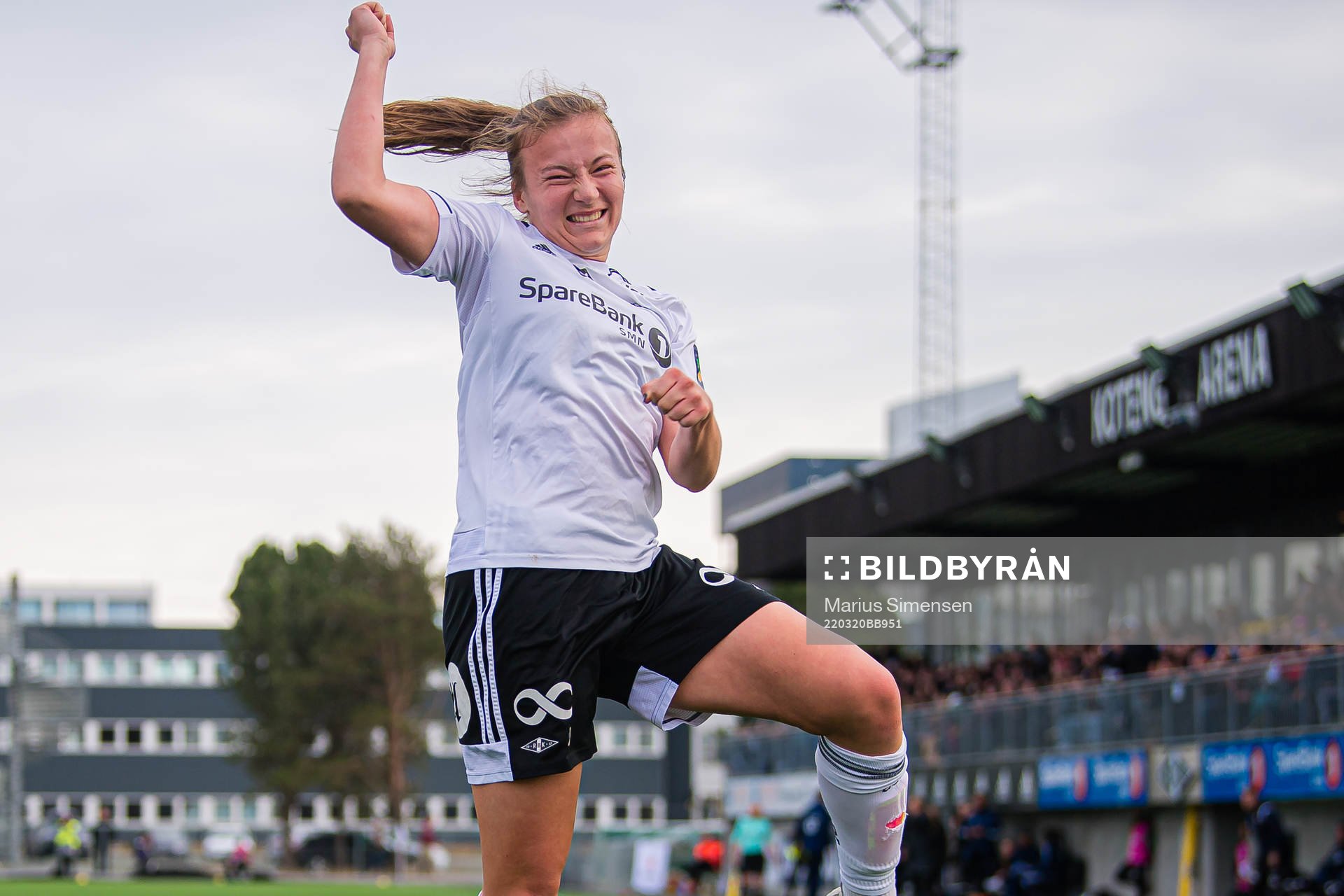 Sara Kanutte Sørensen Fornes of Rosenborg celebrates