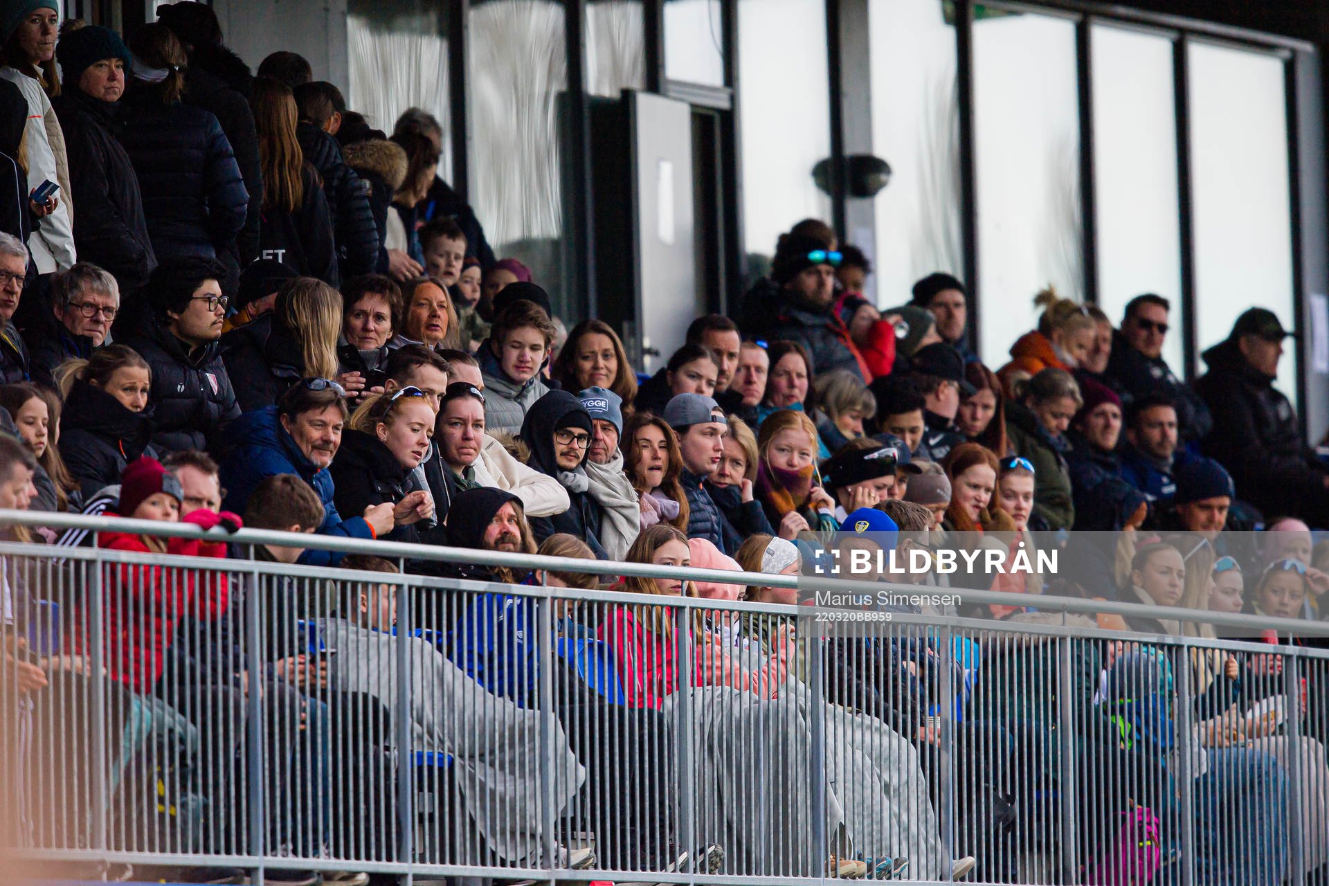 Spectators in the stands