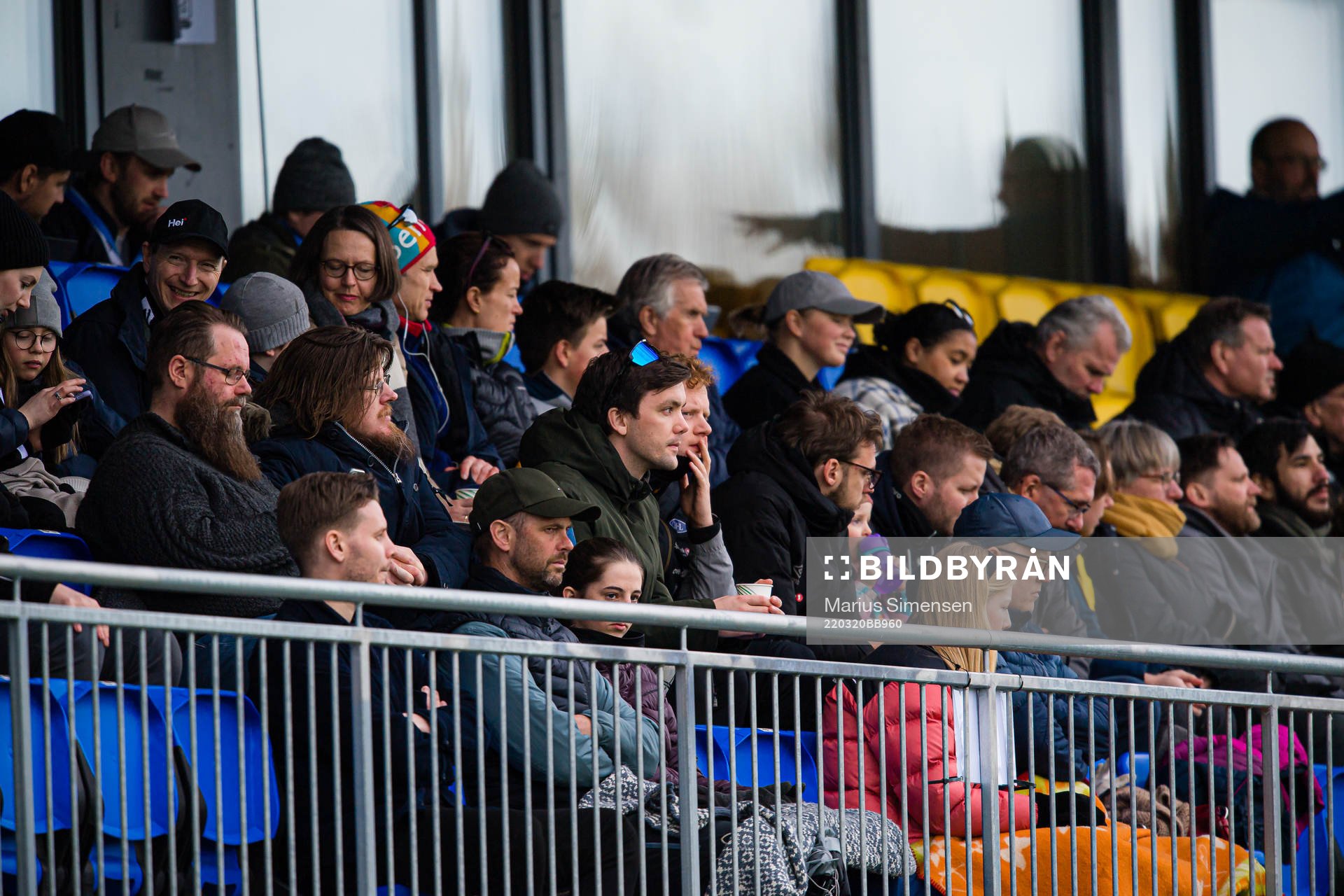 Spectators in the stands