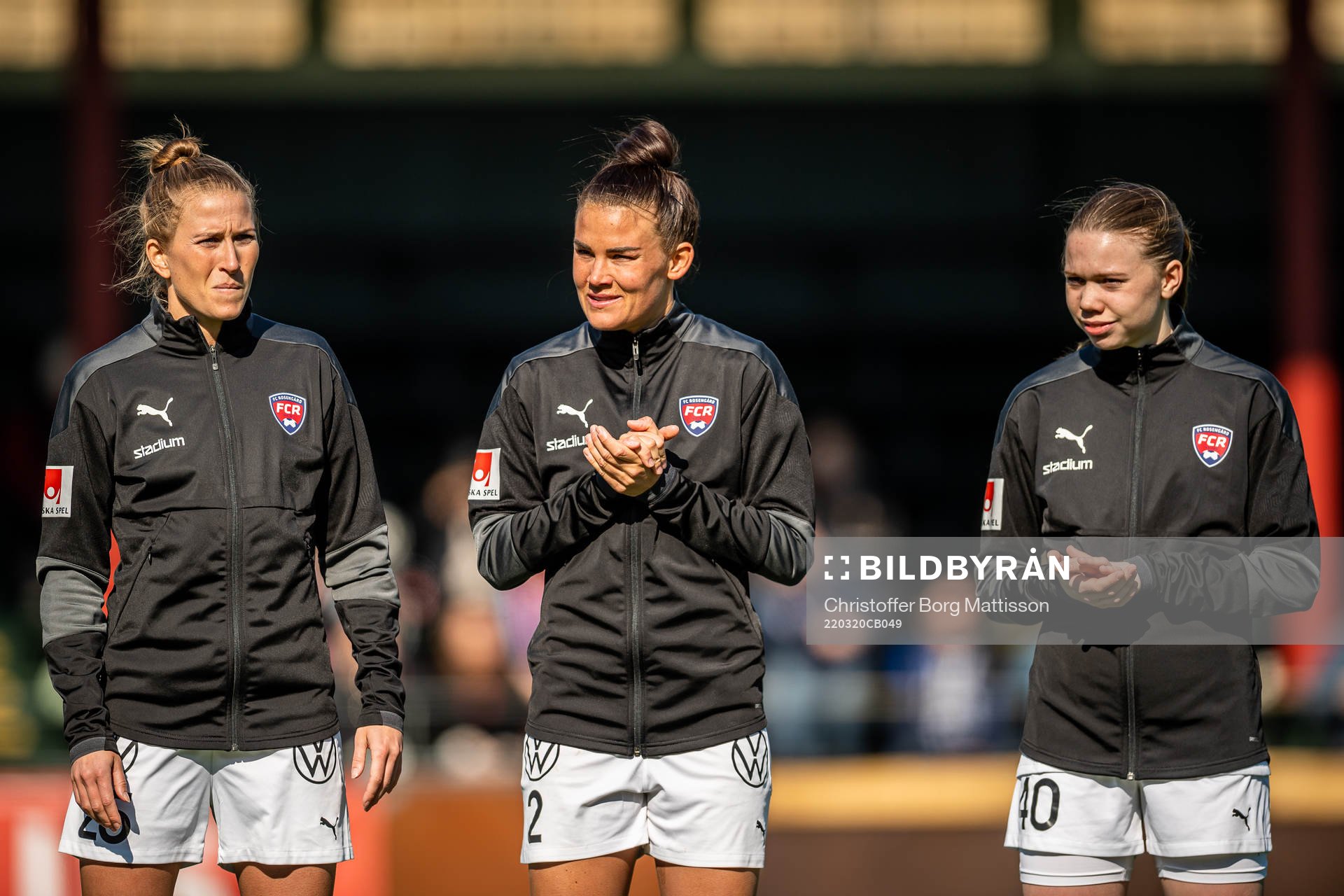 Rosengårds Emma Berglund, Katrine Veje och Bea Sprung