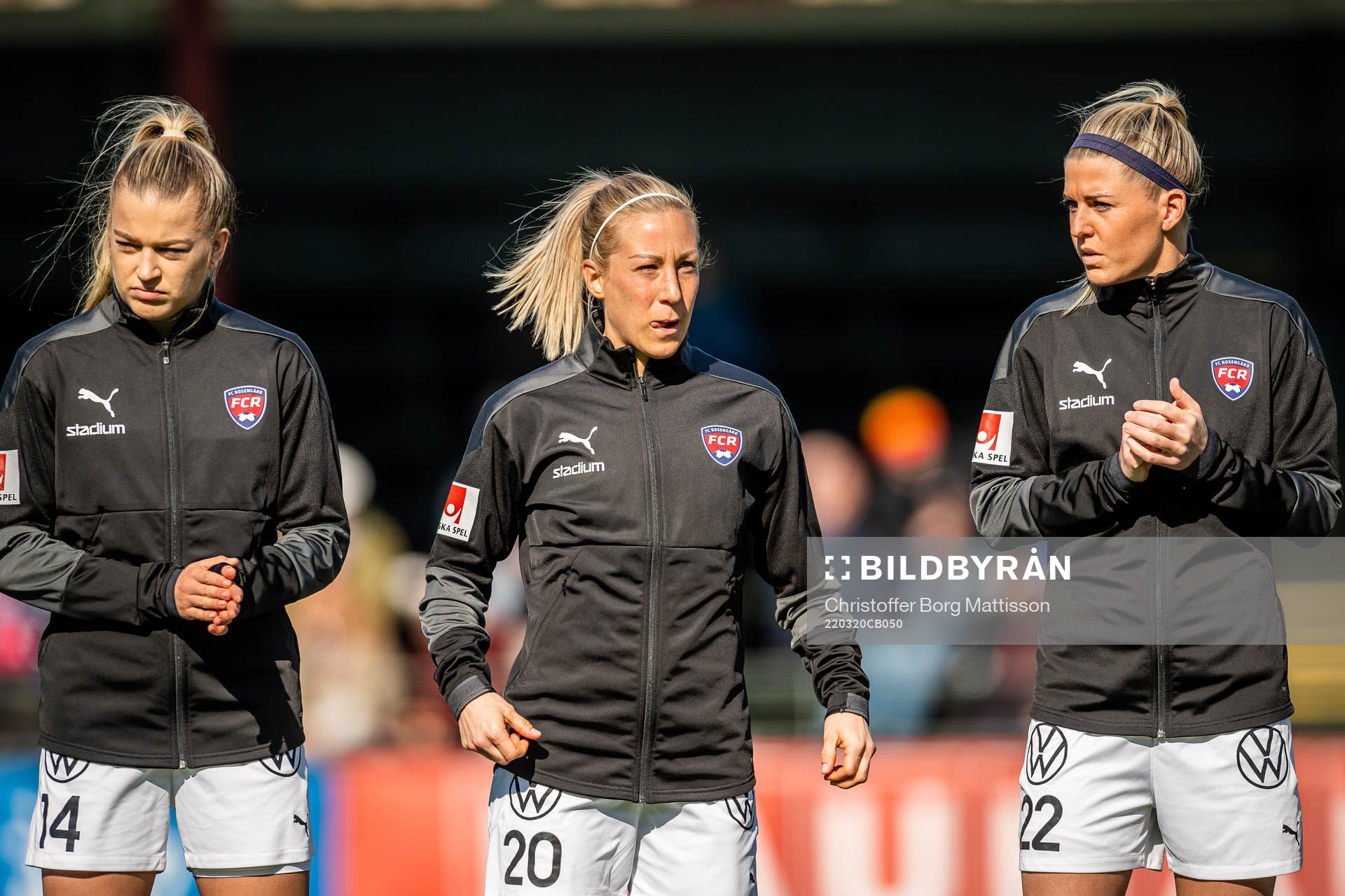 Rosengårds Charlotte Grant, Mia Persson och Olivia Schough