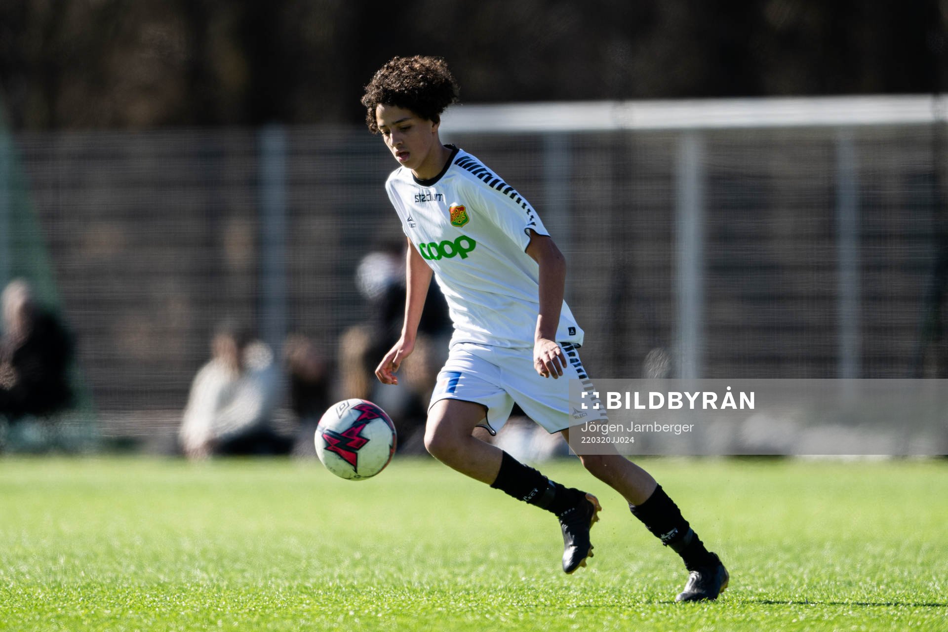 GAIS Elias Zemmale under träningsmatchen mellan Elfsborg U15 och GAIS P15 den 20 mars 2022 i Borås. 