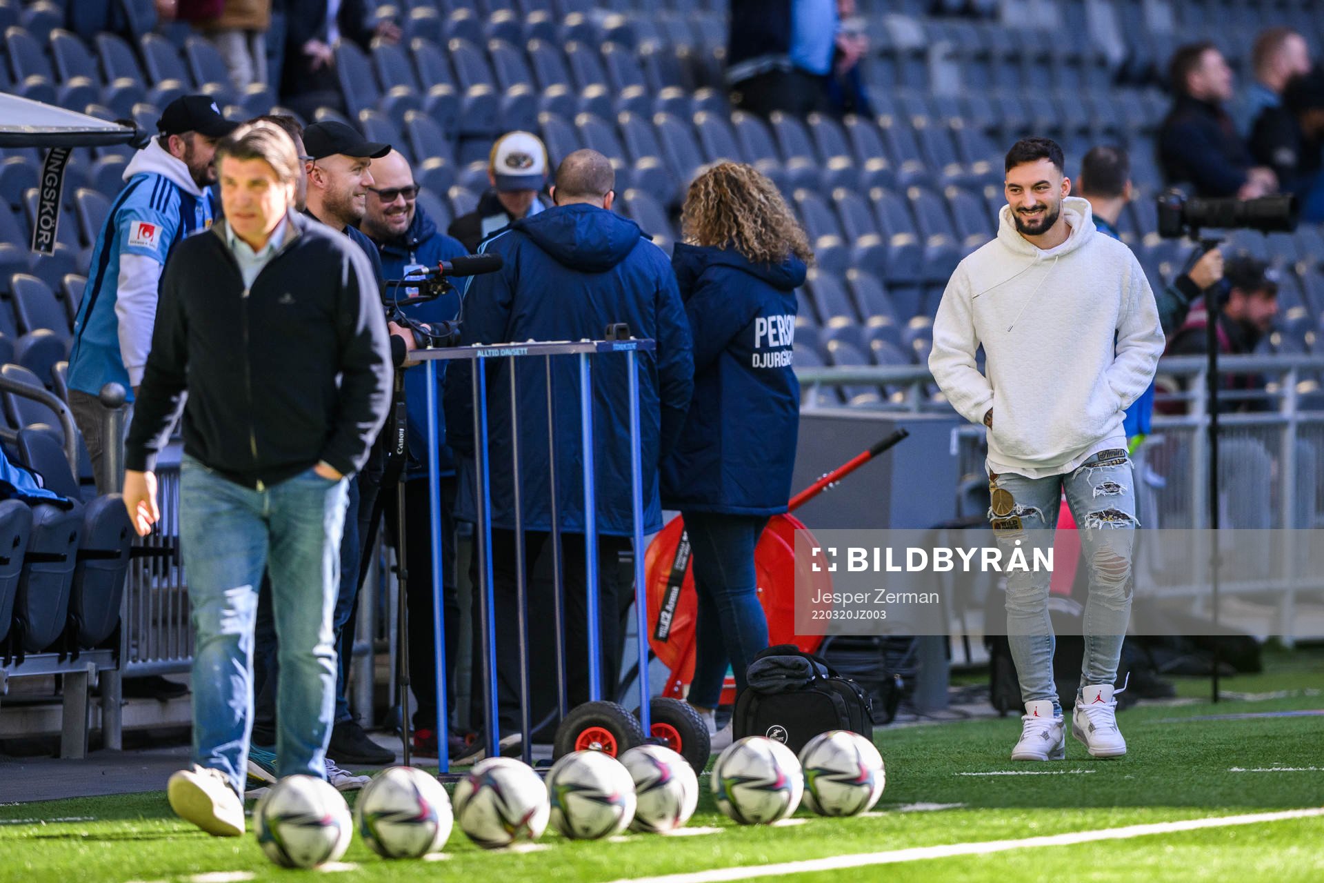 Djurgårdens sportchef Bosse Andersson och Sead Haksabanovic